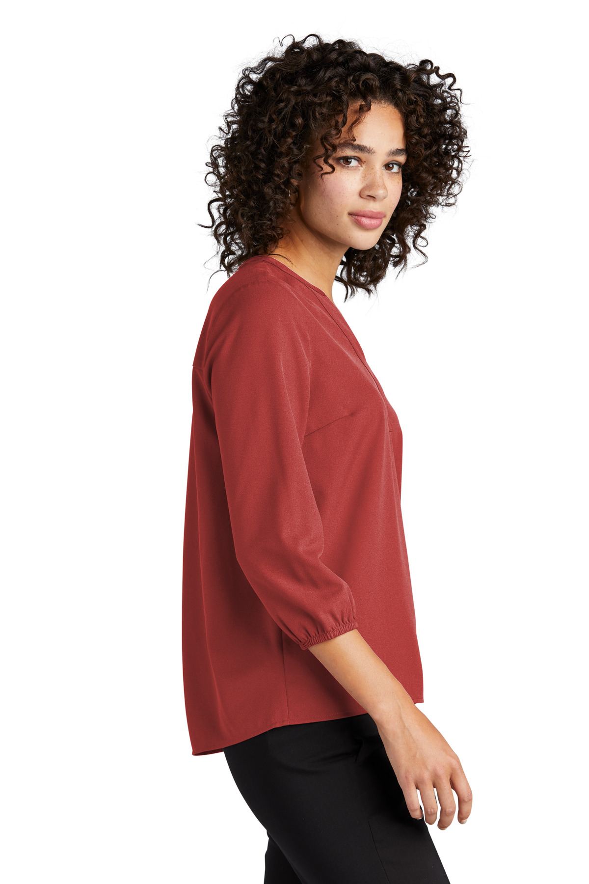 Mercer+Mettle Women's Stretch Crepe 3/4-Sleeve Blouse MM2011 30