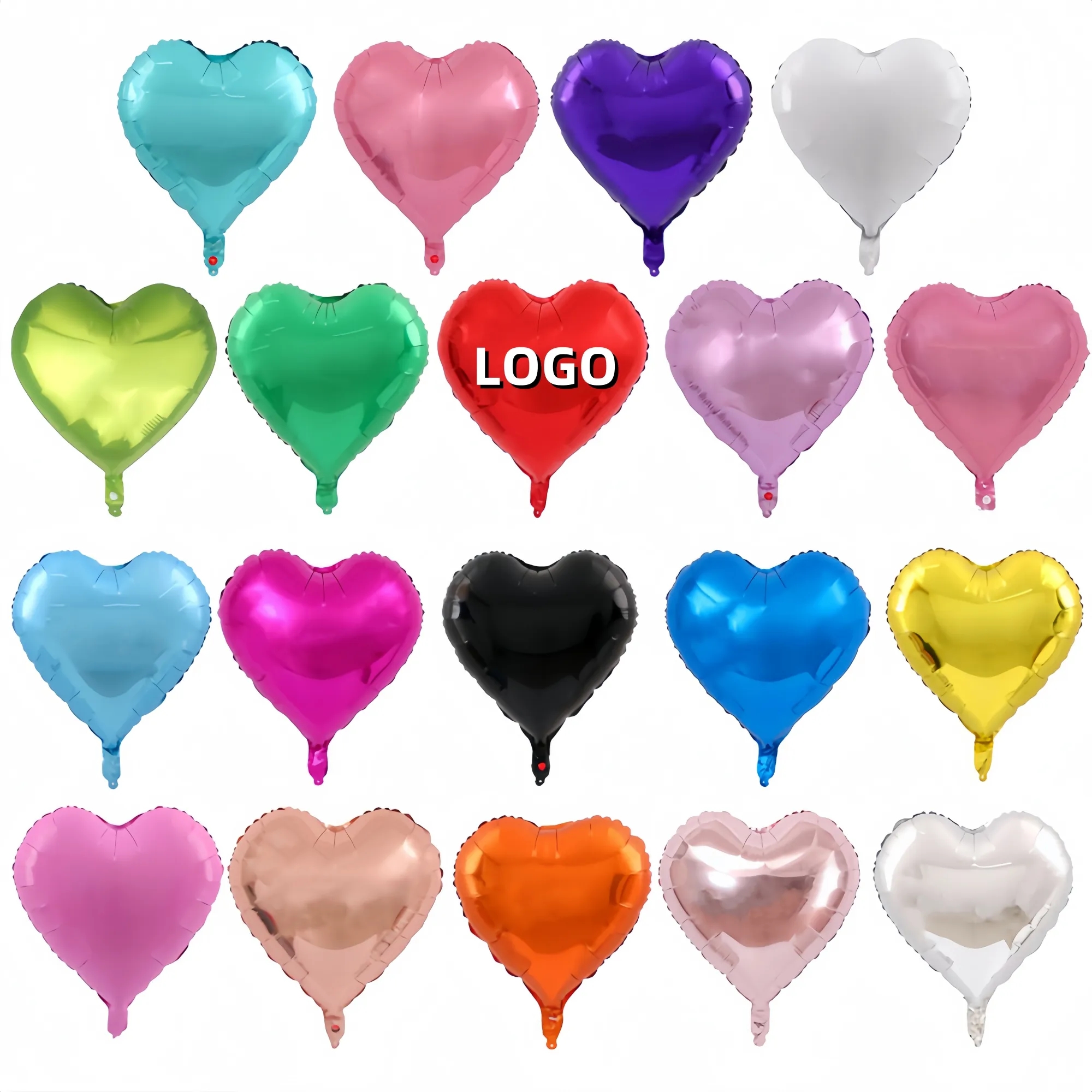 18 Inch Heart Shaped Aluminum Foil Balloons 4