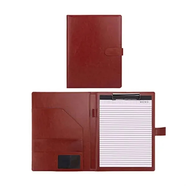 A4 Leather Document Folder with Pen Holder 4