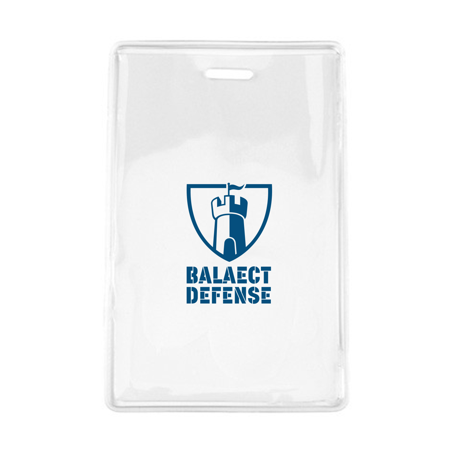 2.78" W x 4.38" H - Vertical Clear Vinyl Badge Holder (1 Color Imprint) 1
