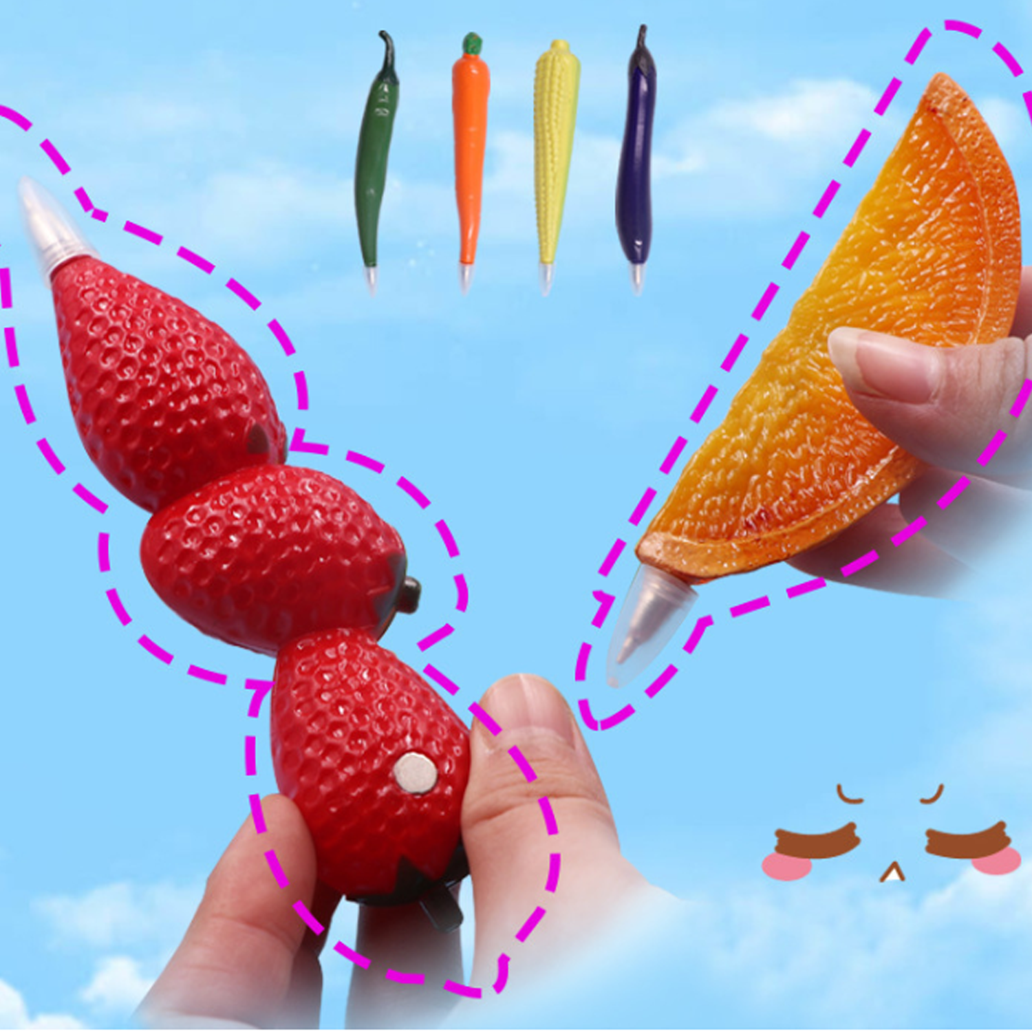 Cute Korean Version Of Vegetables Ballpoint Pen Fruit 2