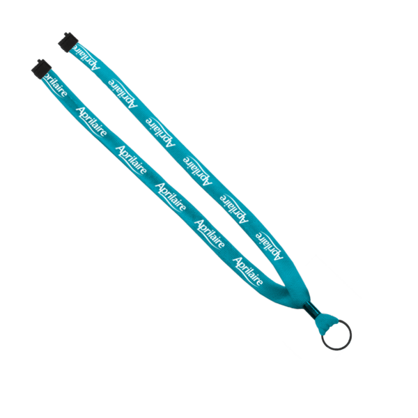 5/8" Polyester Shoelace Lanyard with Metal Crimp & Split-Ring 102
