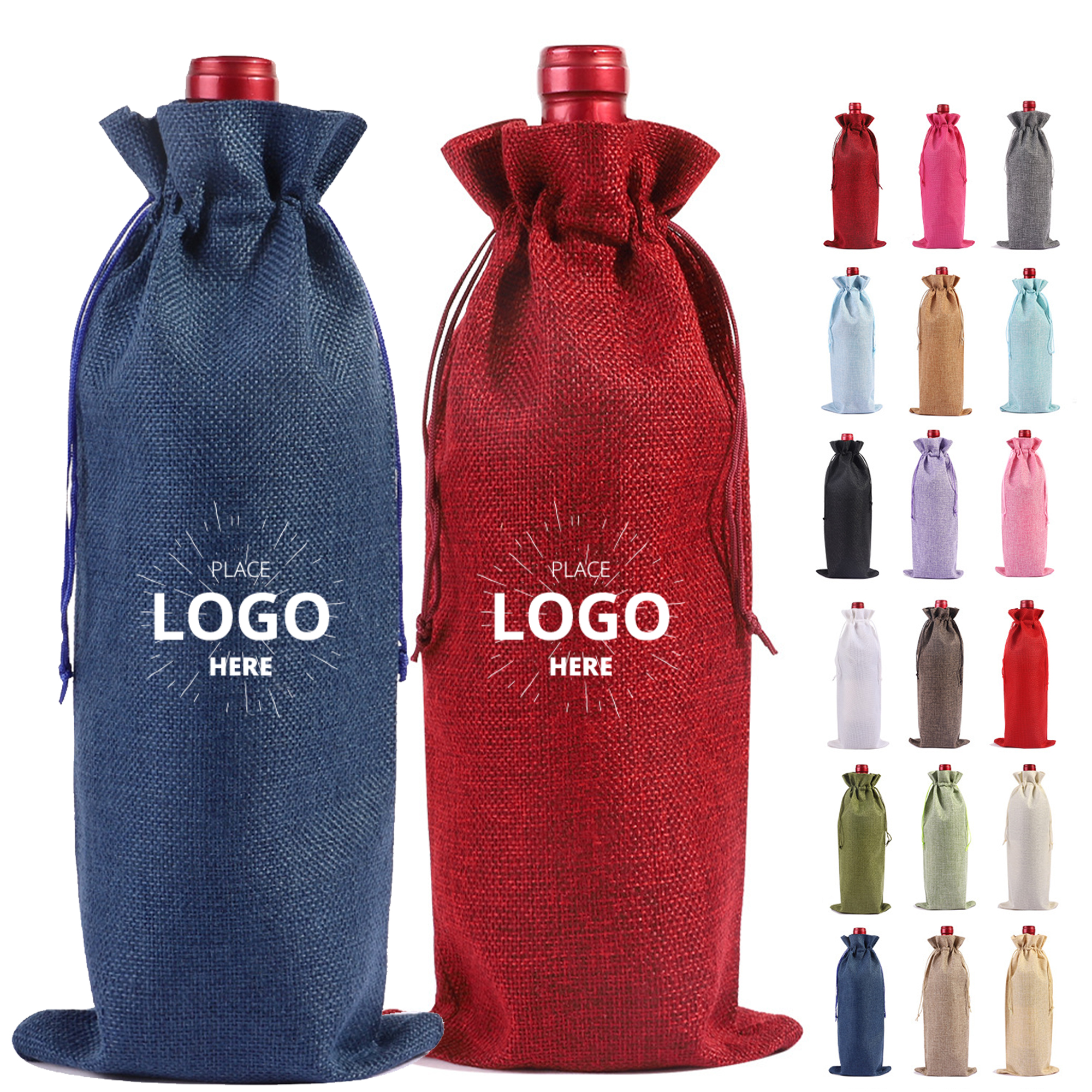 Wedding Drawstring Wine Bag 1