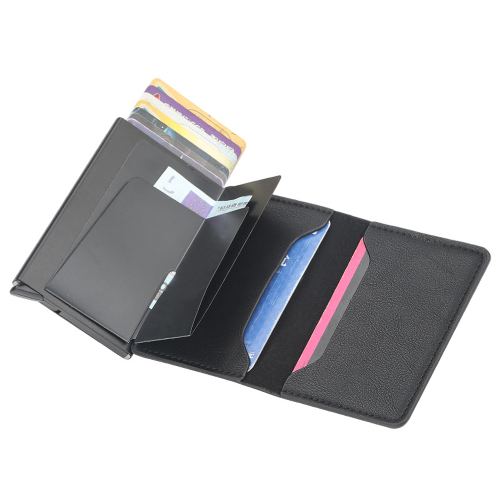 RFID Slim Wallet Pop-up Credit Card Holder With Money Clip 3