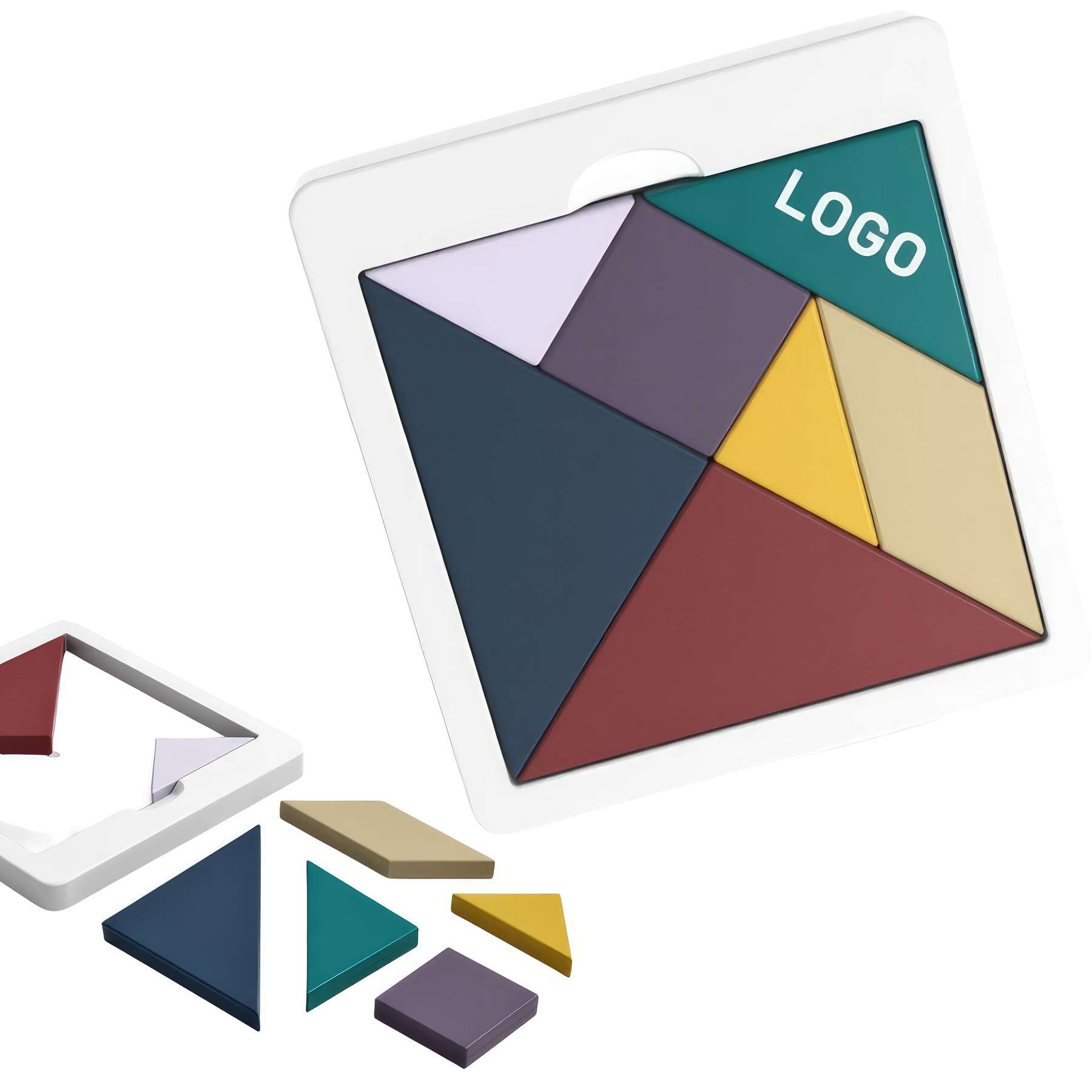 Brain Teaser Puzzles Block Wooden Tangram for All Ages 2