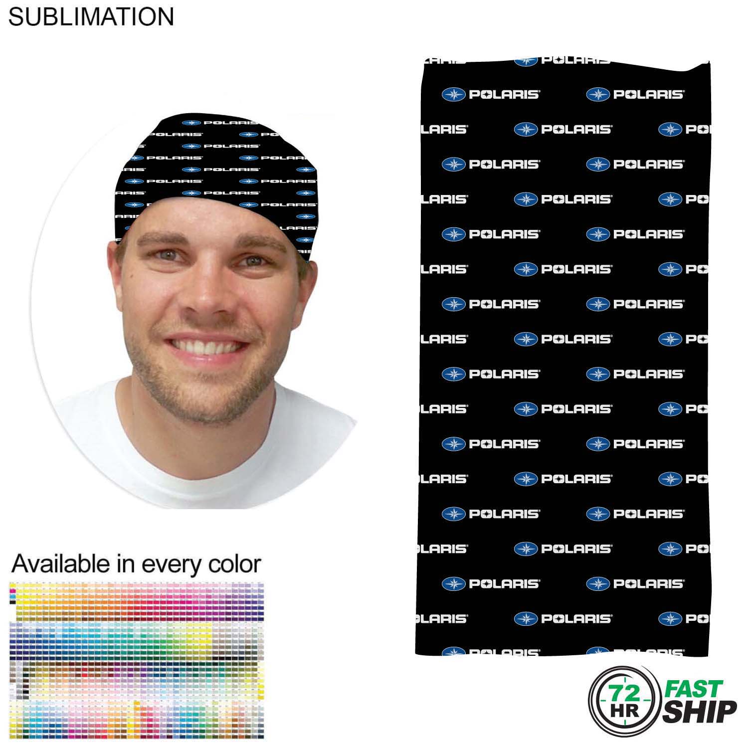 72 Hr Fast Ship - Sublimated Multifunction 2-Ply Tubular WINTER Headwear (Fandanna Bandanna) 3