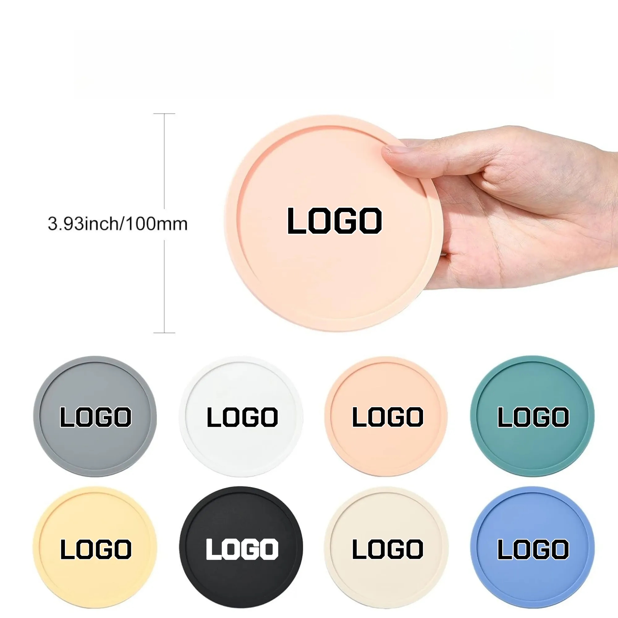 4-inch Round Silicone Coaster 10