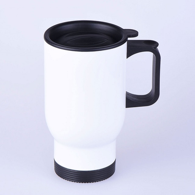 Stainless Steel Mug Plain White 13 oz 4
