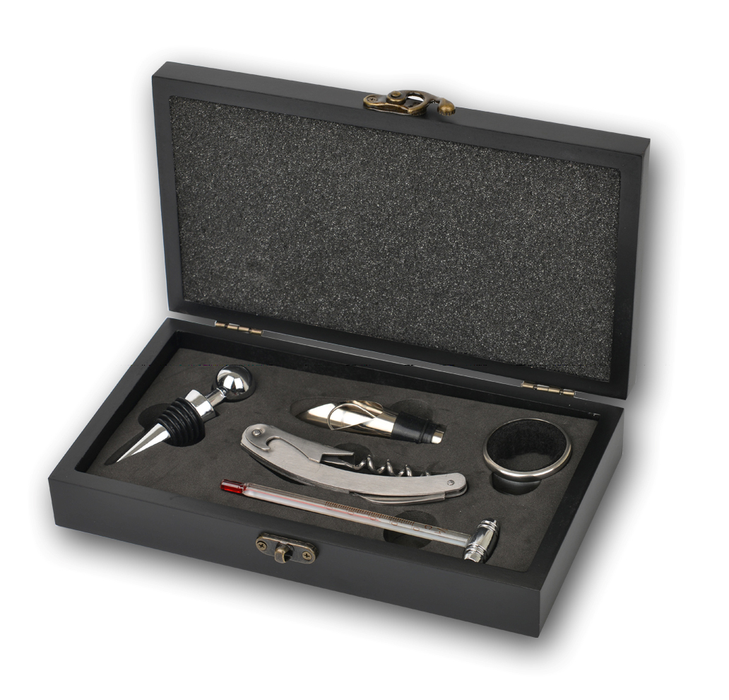 Wine Opener/Ring/Thermometer & Stopper set 1