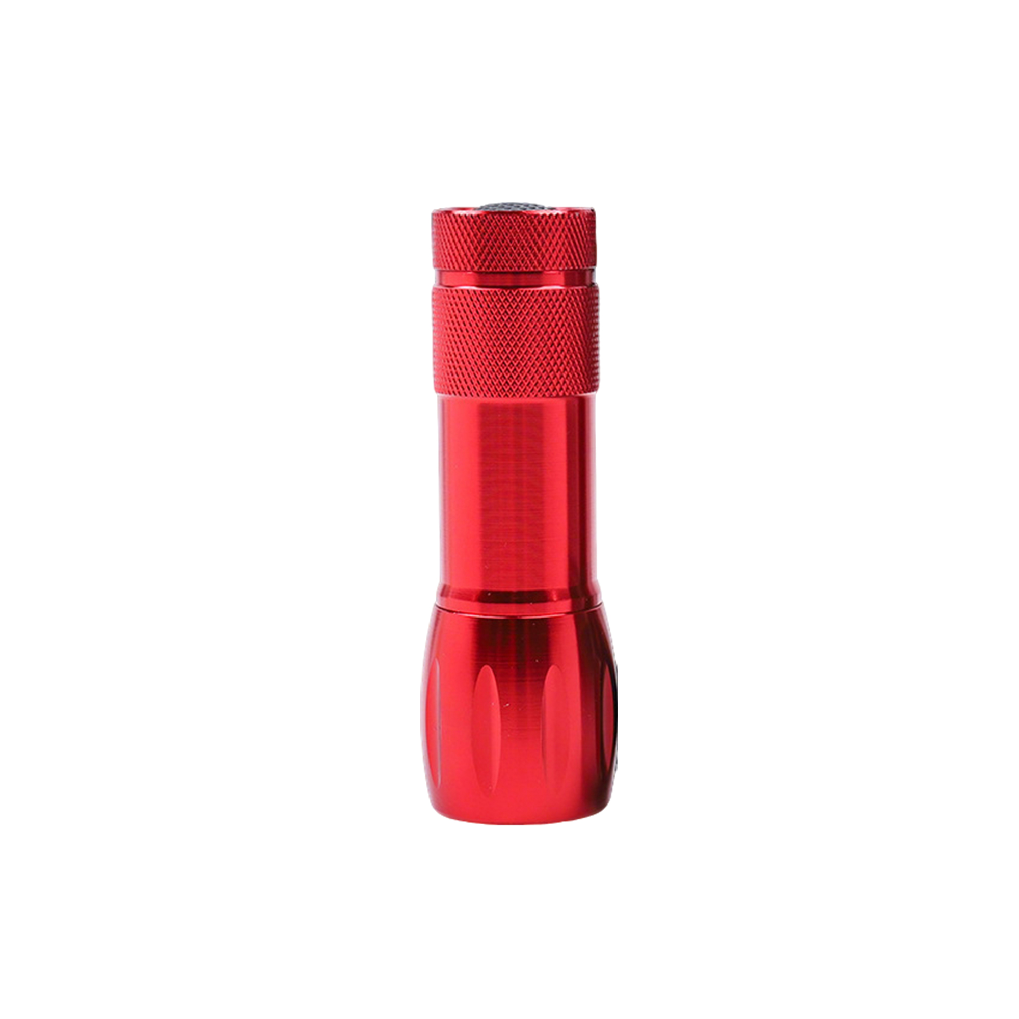 Mini Aluminum LED Flashlight With Push Button 3.7" 1