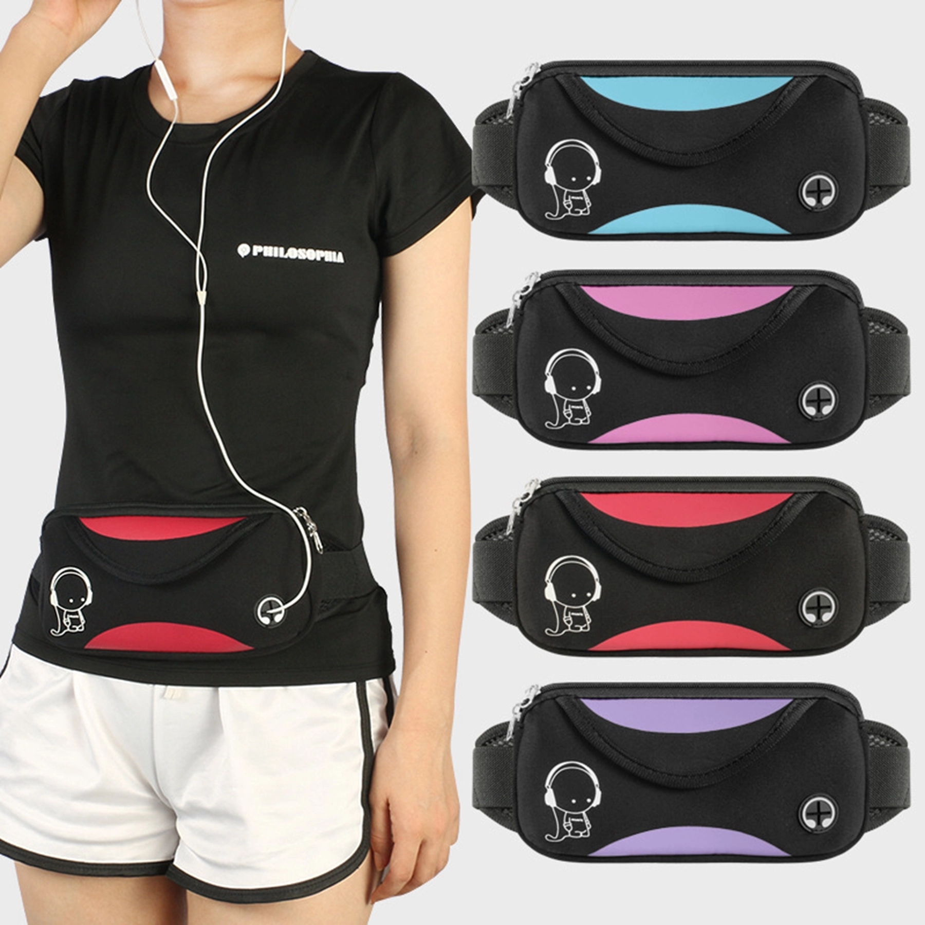 Outdoor Waterproof Waist Bag with Earphone Hole 7