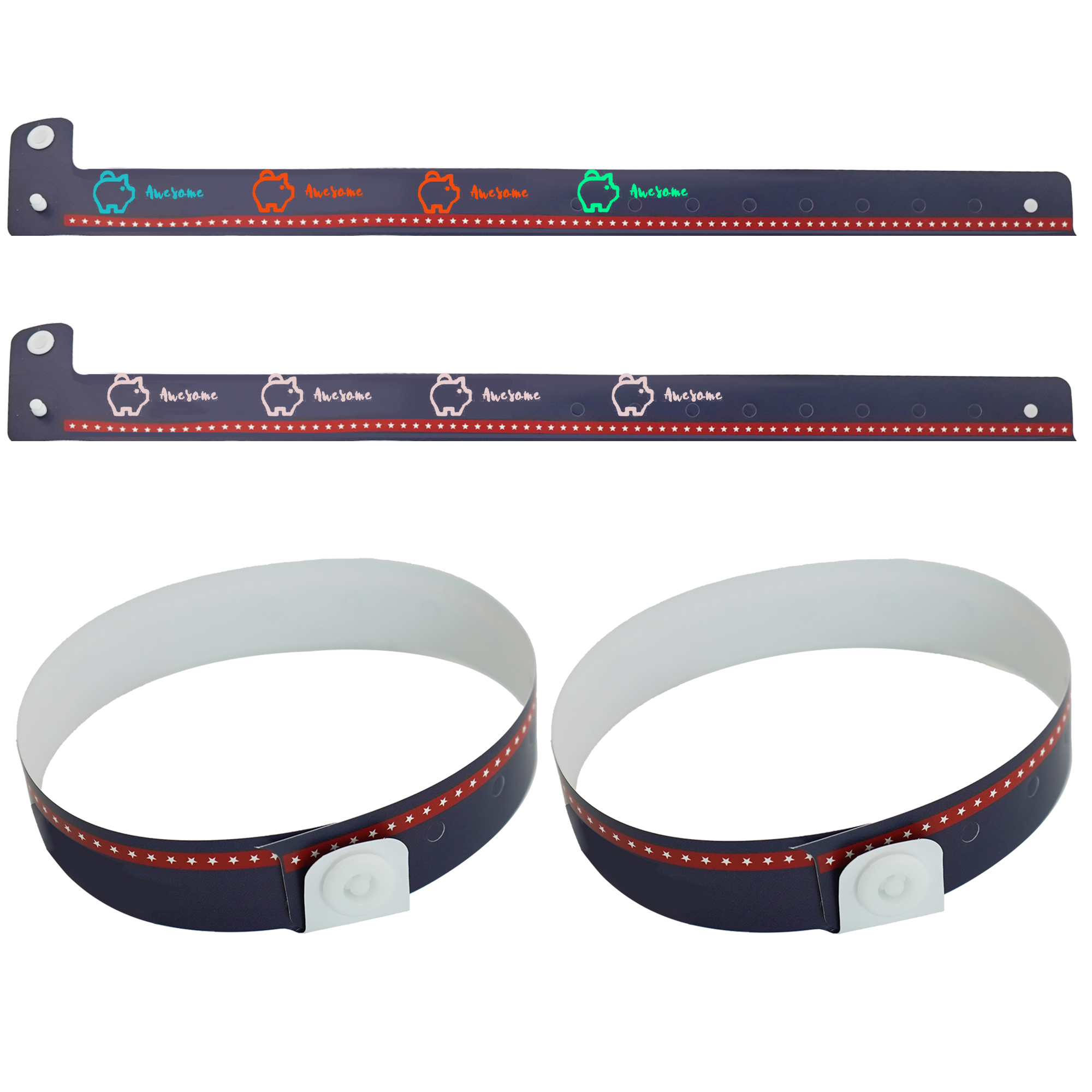 Customizable L-Shaped Wristband ?C PVC Adjustable Bracelet 2