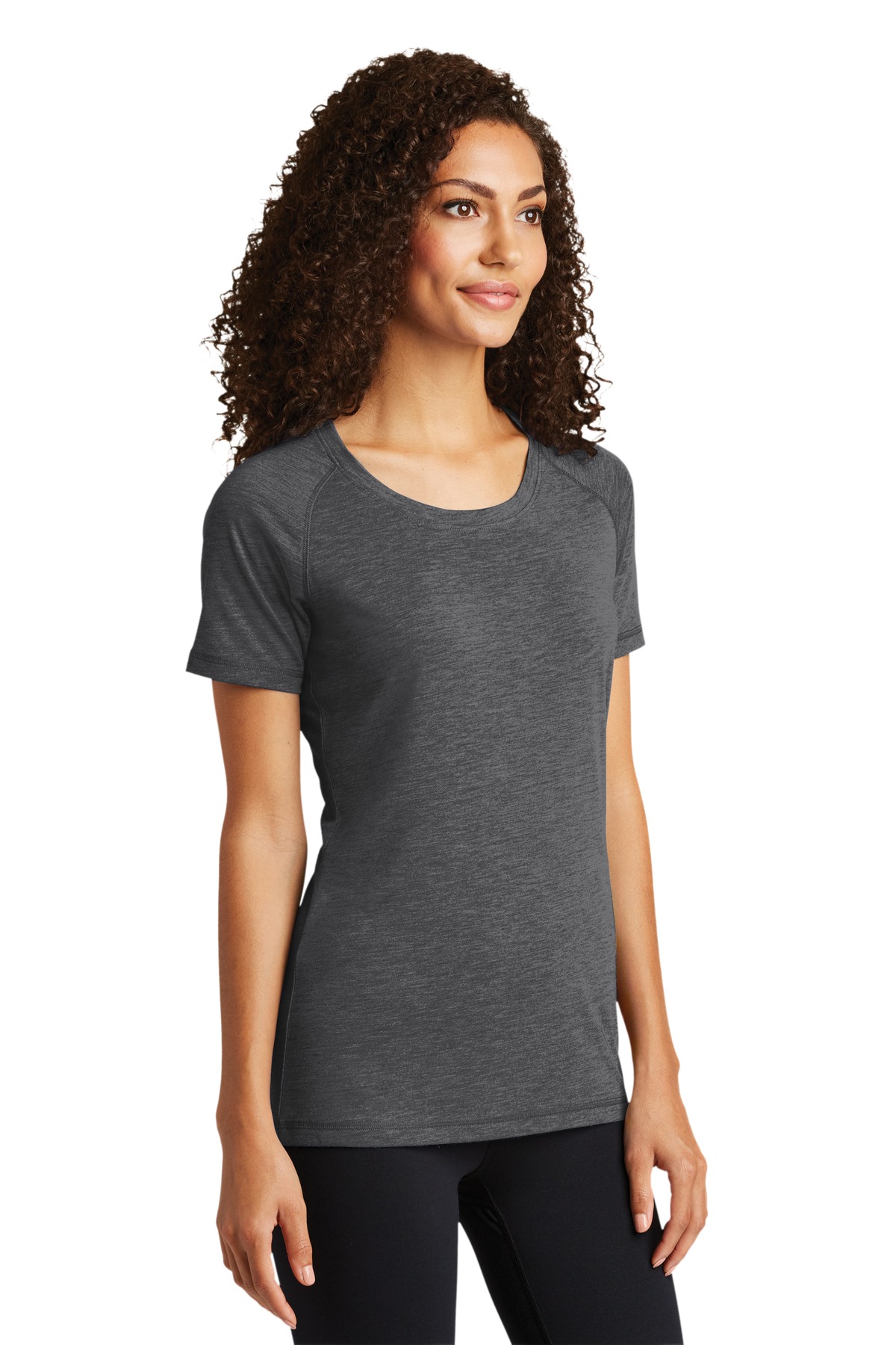 Sport-Tek Women's PosiCharge Tri-Blend Wicking Scoop Neck Raglan Tee. LST400 57