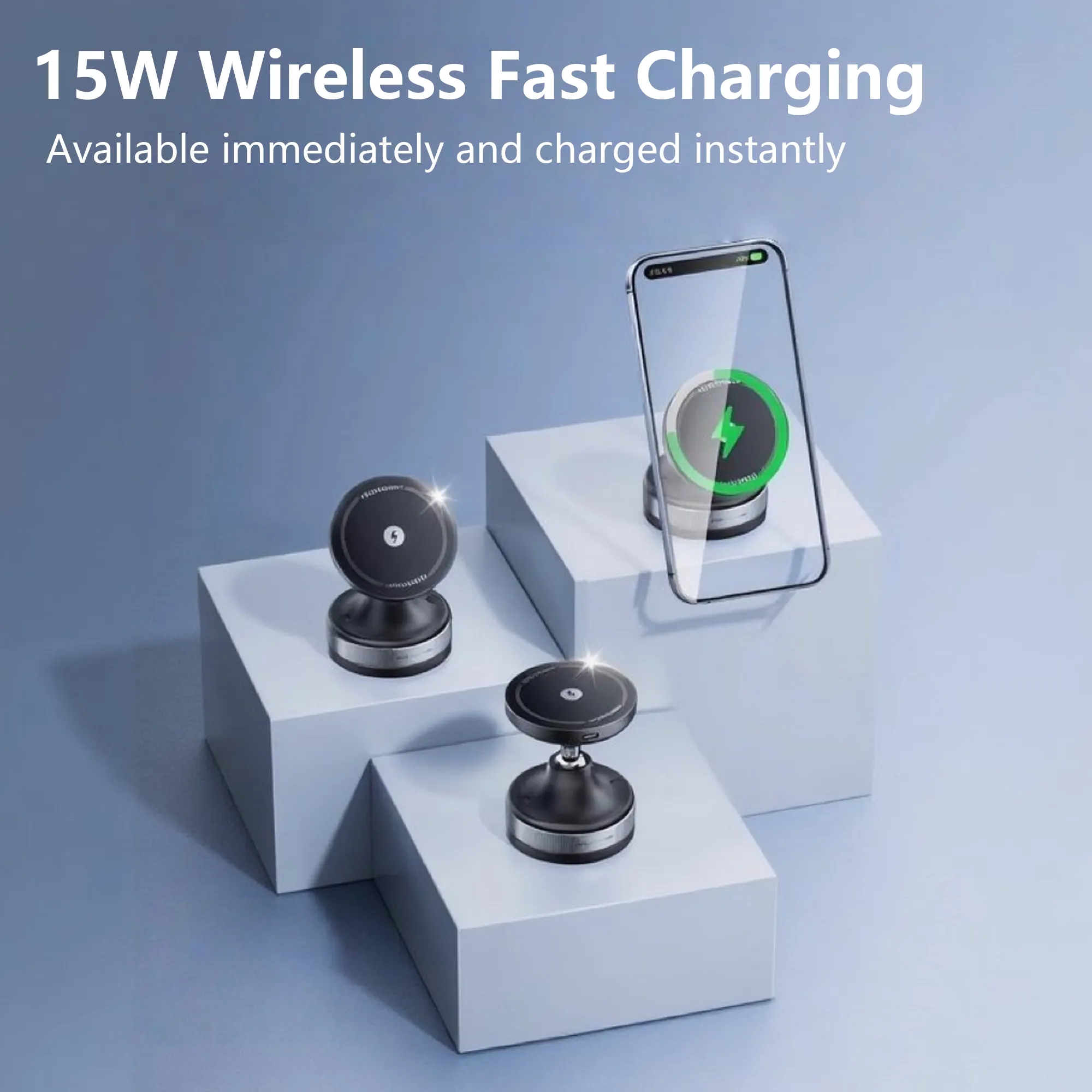 Magnetic Wireless Charging Car Mount 8