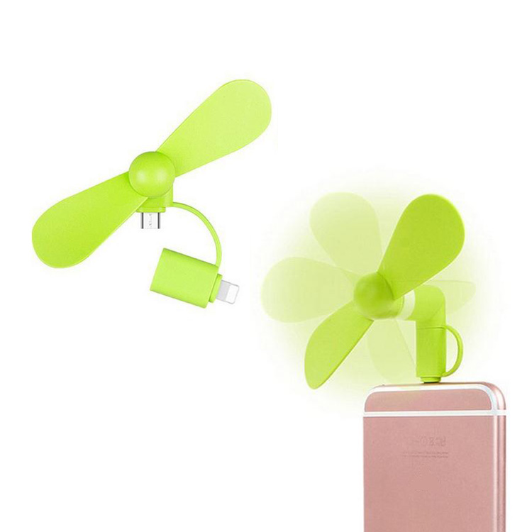 2 in 1 Mini TPE USB Cellphone Fan 2