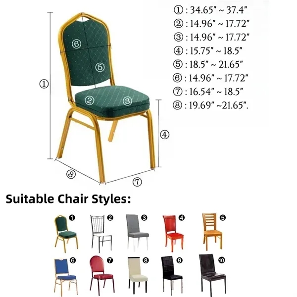 Elastic Chair Cover - Premium Polyester Material 8