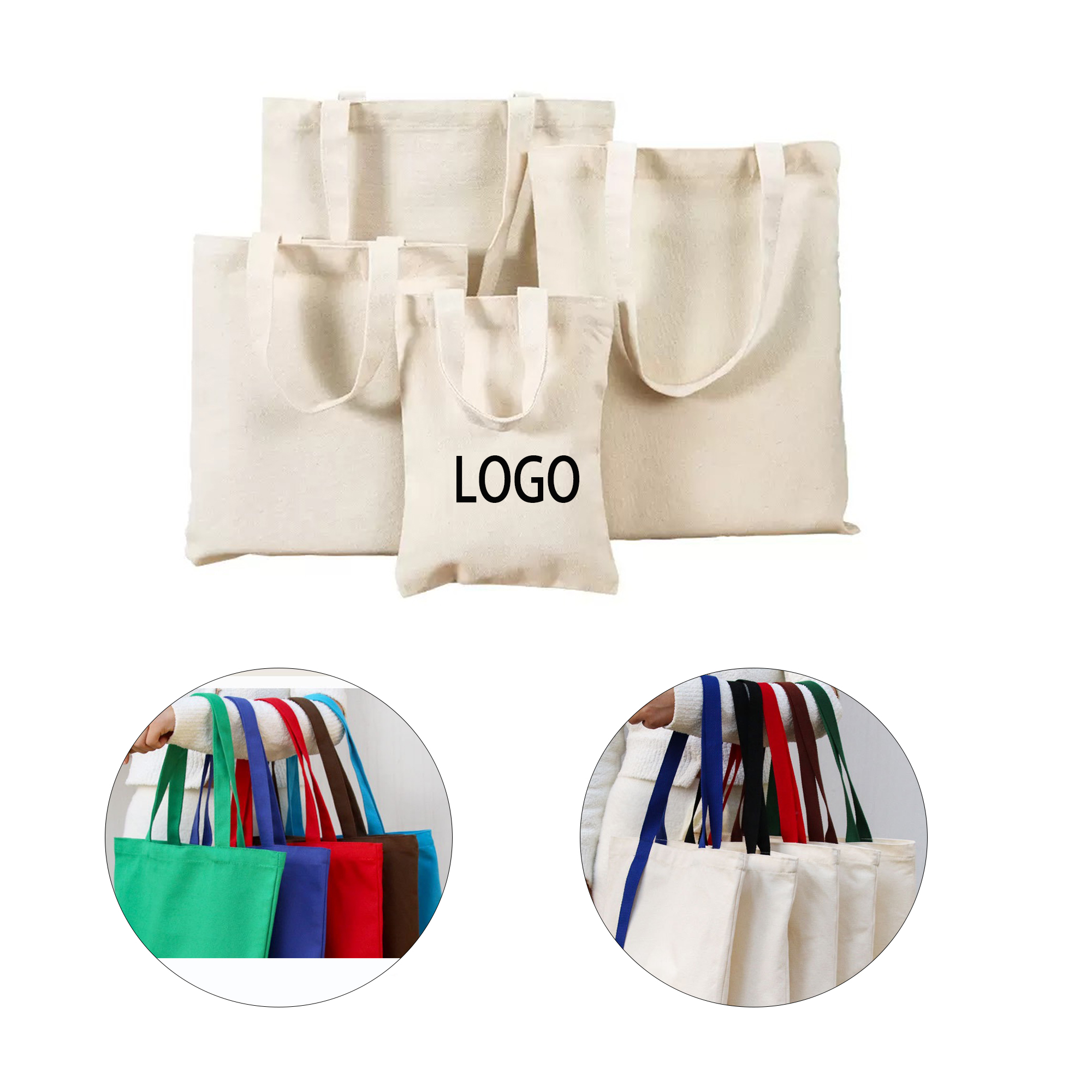 Eco-Friendly Shopping Canvas Bag MOQ 10pcs, custom tote bag with logo imprint 3