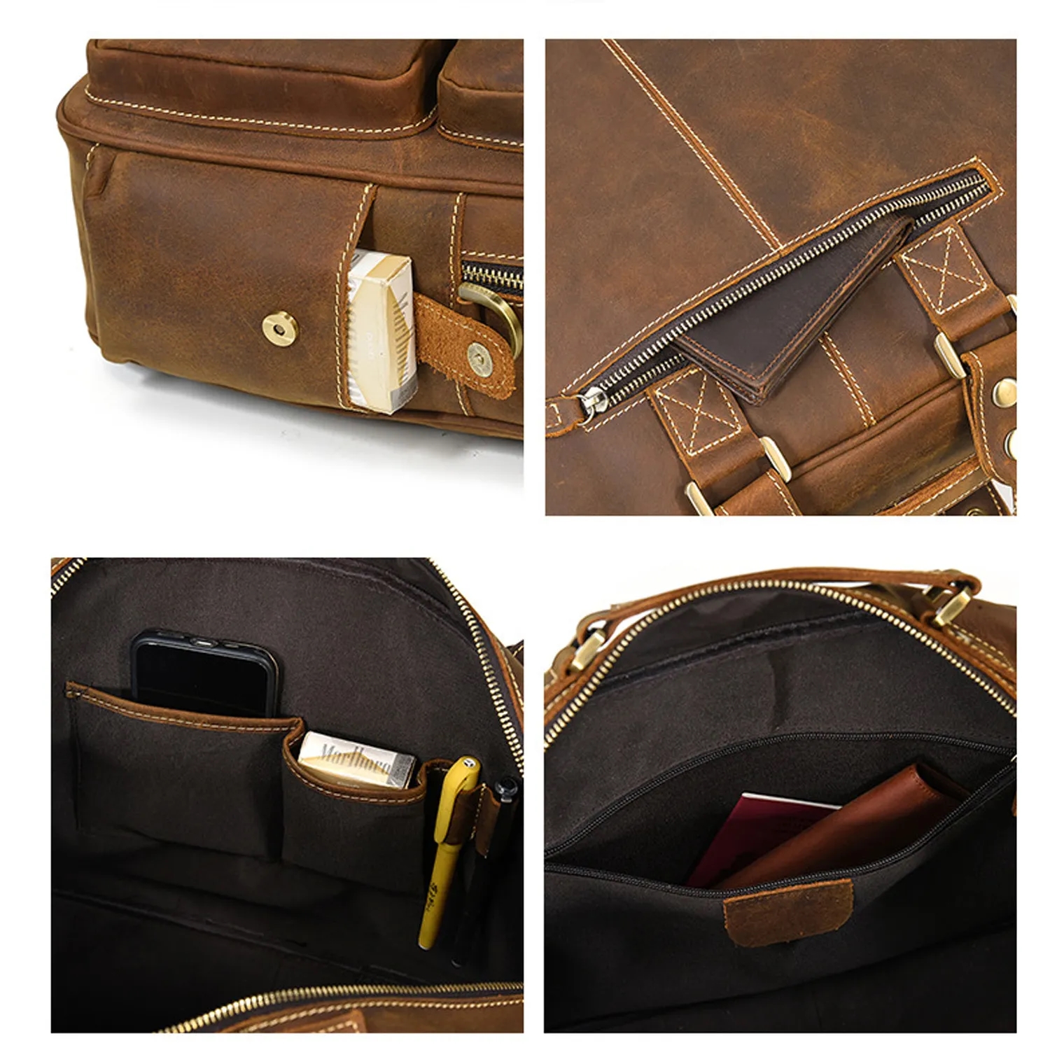 Vintage Genuine Leather Crossbody Bag 4