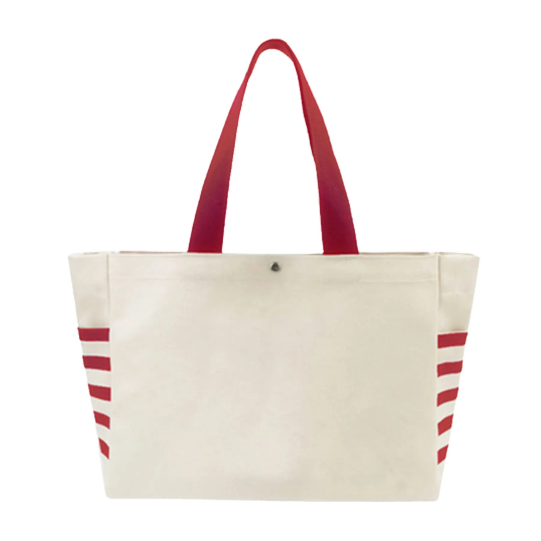 Full-Color Portable Canvas Tote Boat Bag W/ Side Pockets, custom tote bag with logo imprint 2