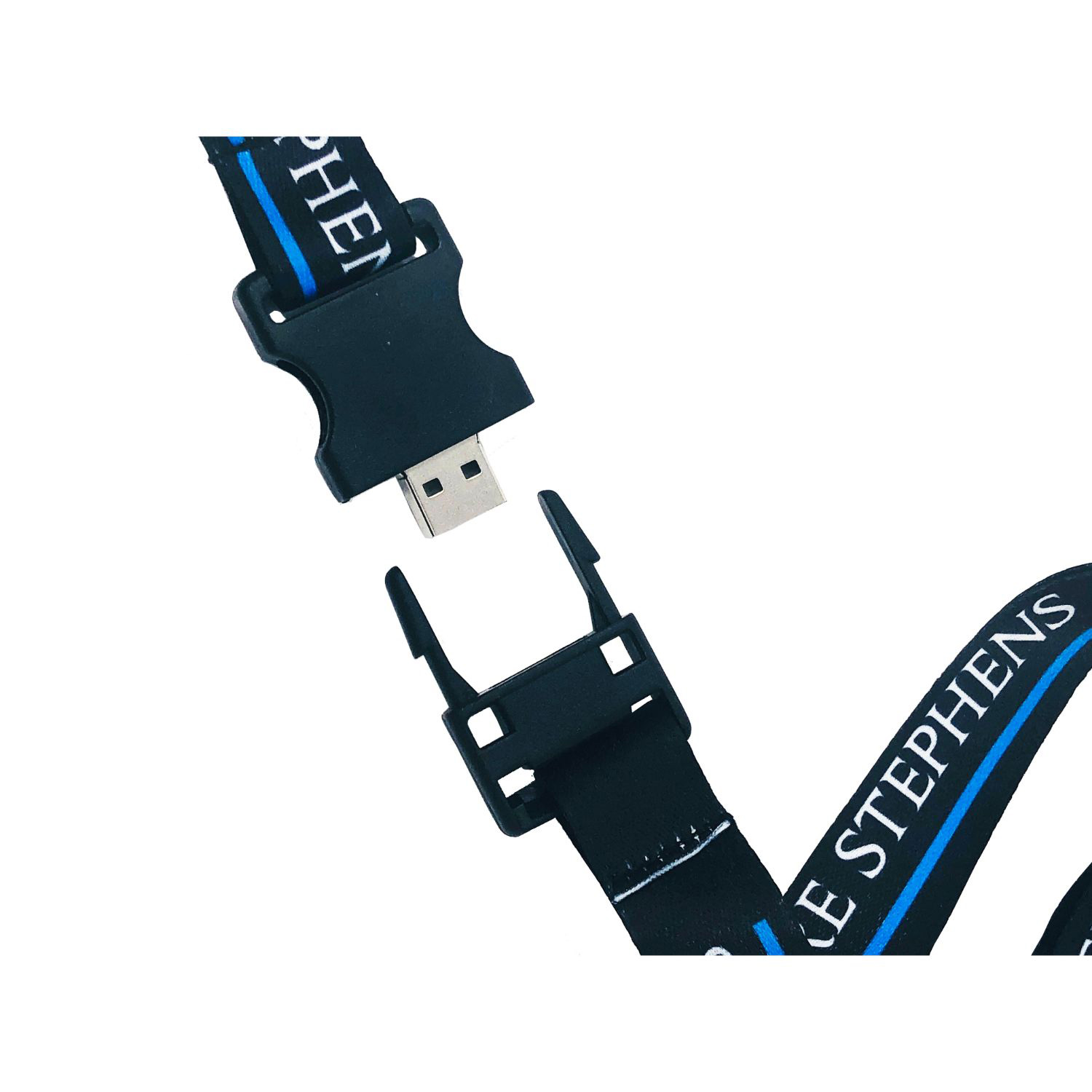 Dye-Sublimated Detachable 3/4" Lanyard with USB Flash Drive and Buckle Release 2