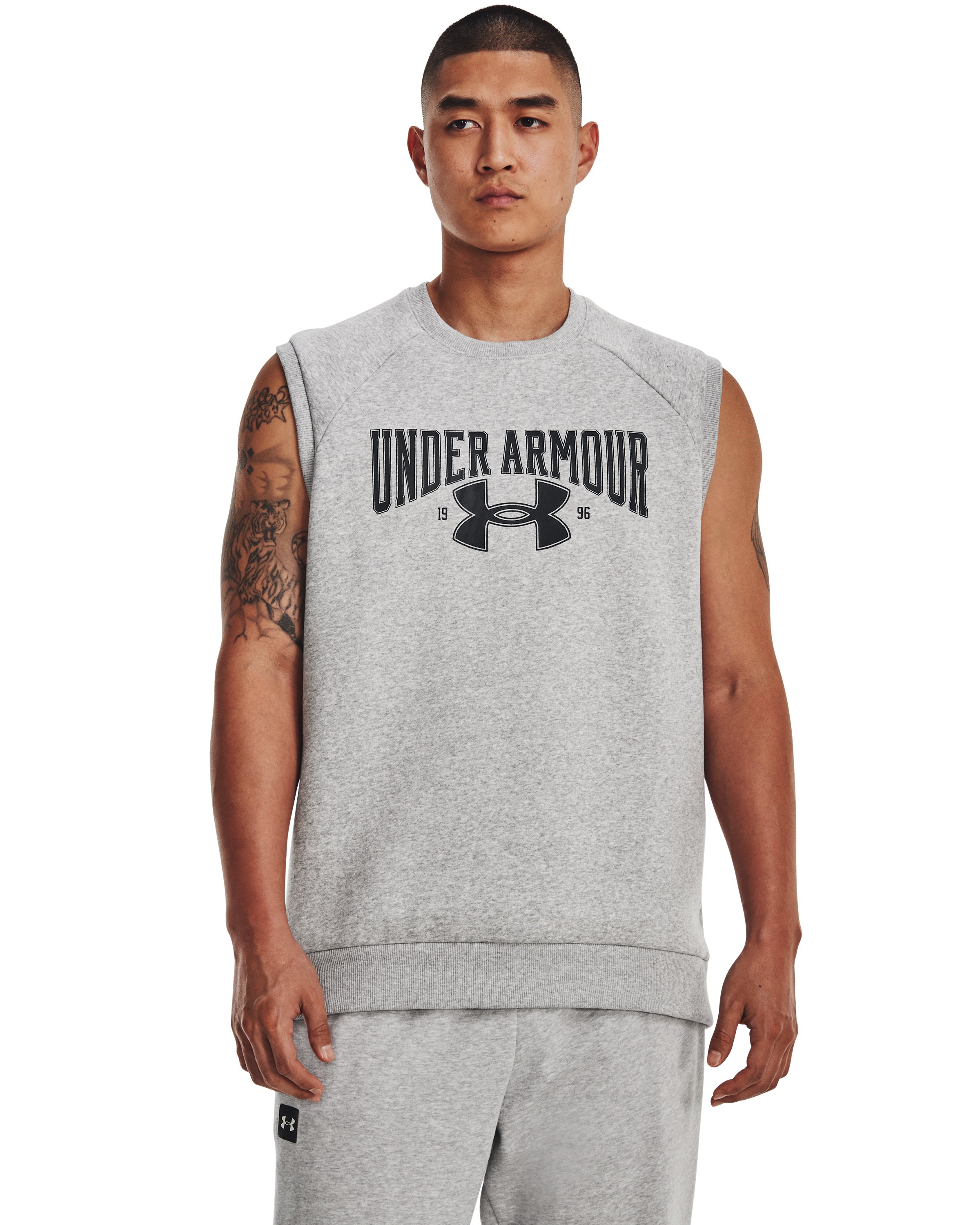 Men's UA Rival Fleece Sleeveless Crew 3