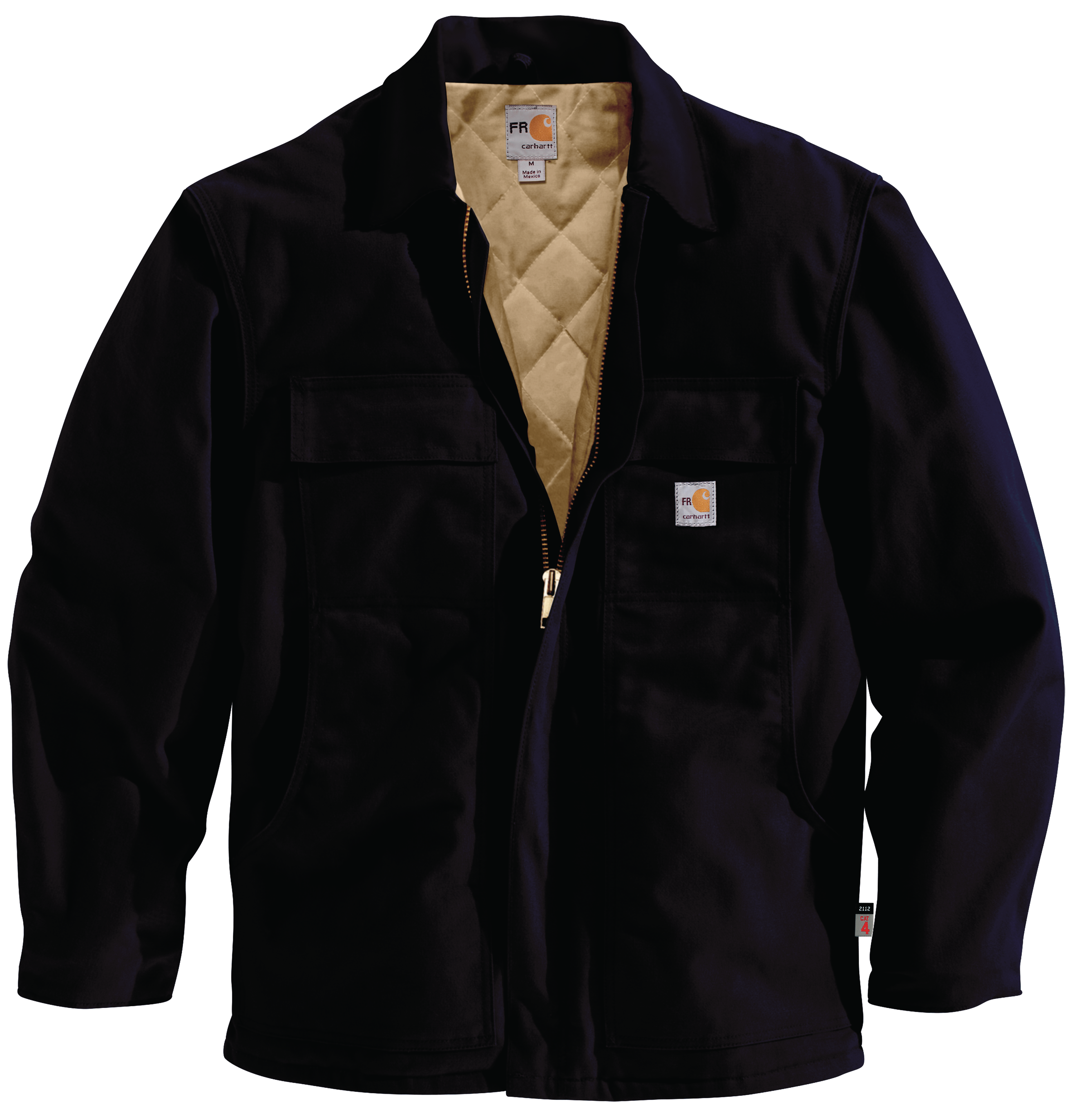 Carhartt 101618 Mens Flame Resistant Loose Fit Firm Duck Insulated Traditional Coat 4