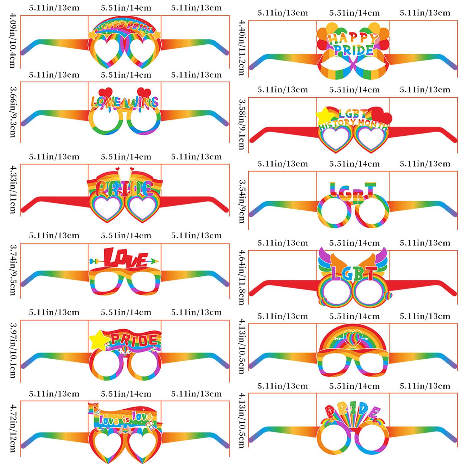 Rainbow Pride Paper Eyeglasses 2