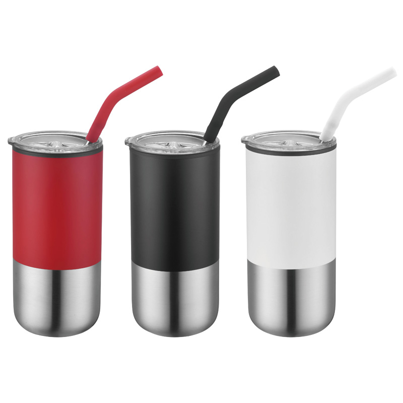 16oz. Stainless Steel Tumbler with Silicone Straw 9