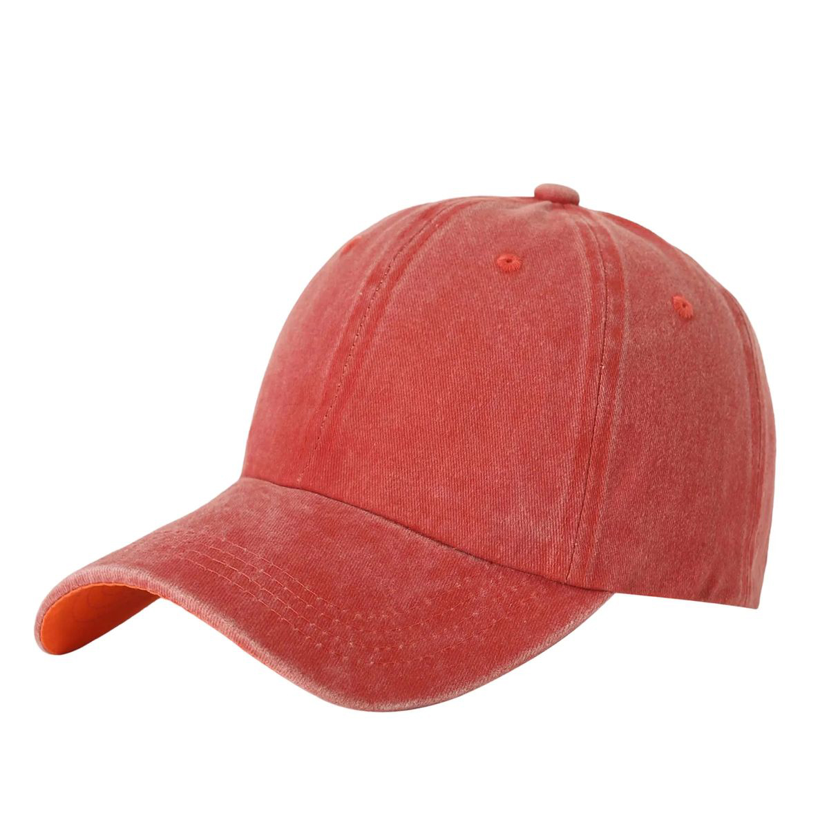 Adjustable Washed Cotton Cap with Curved Visor 19