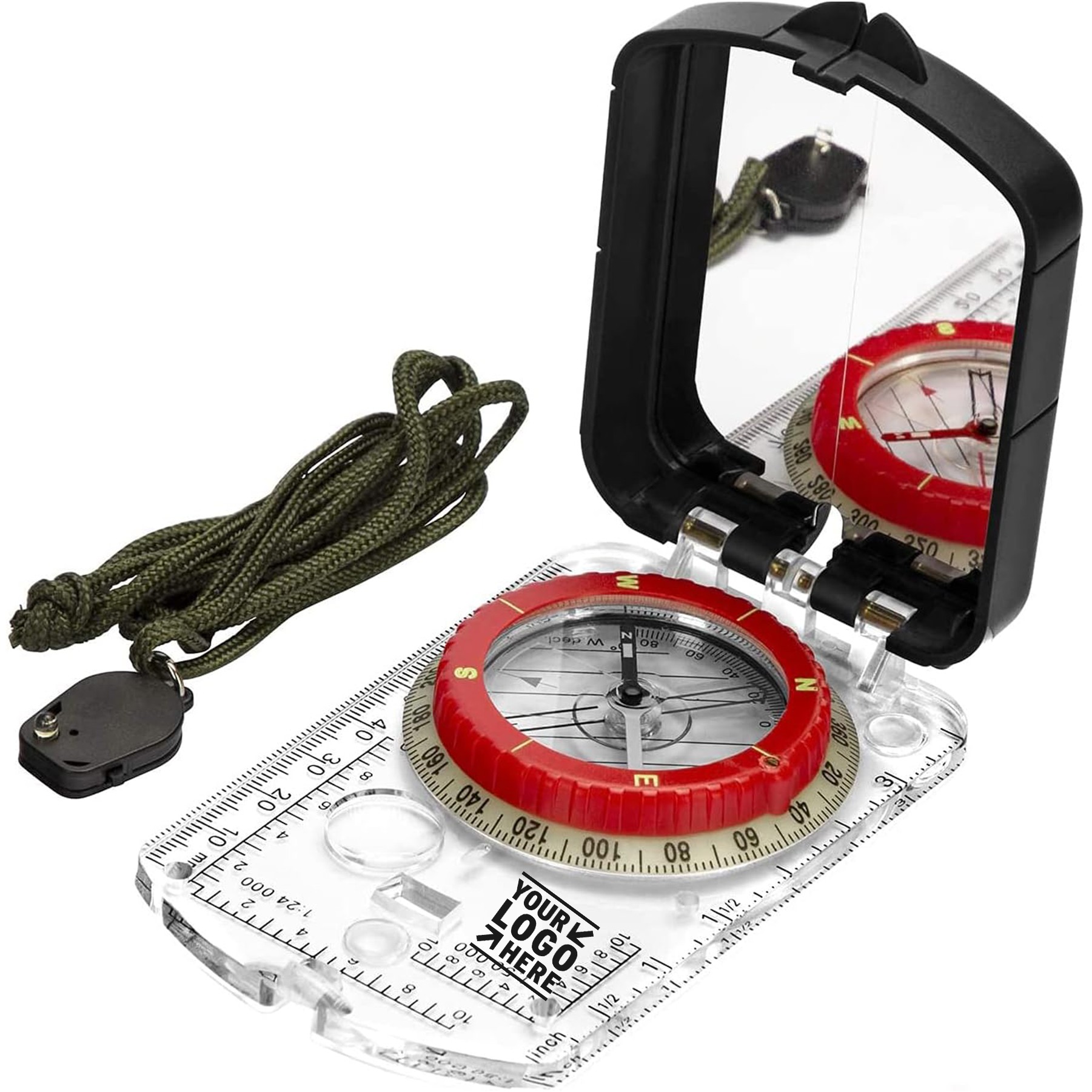 Navigating SAR Training Adjustable Declination Orienteering Map Compass Sighting Mirror Compass 2