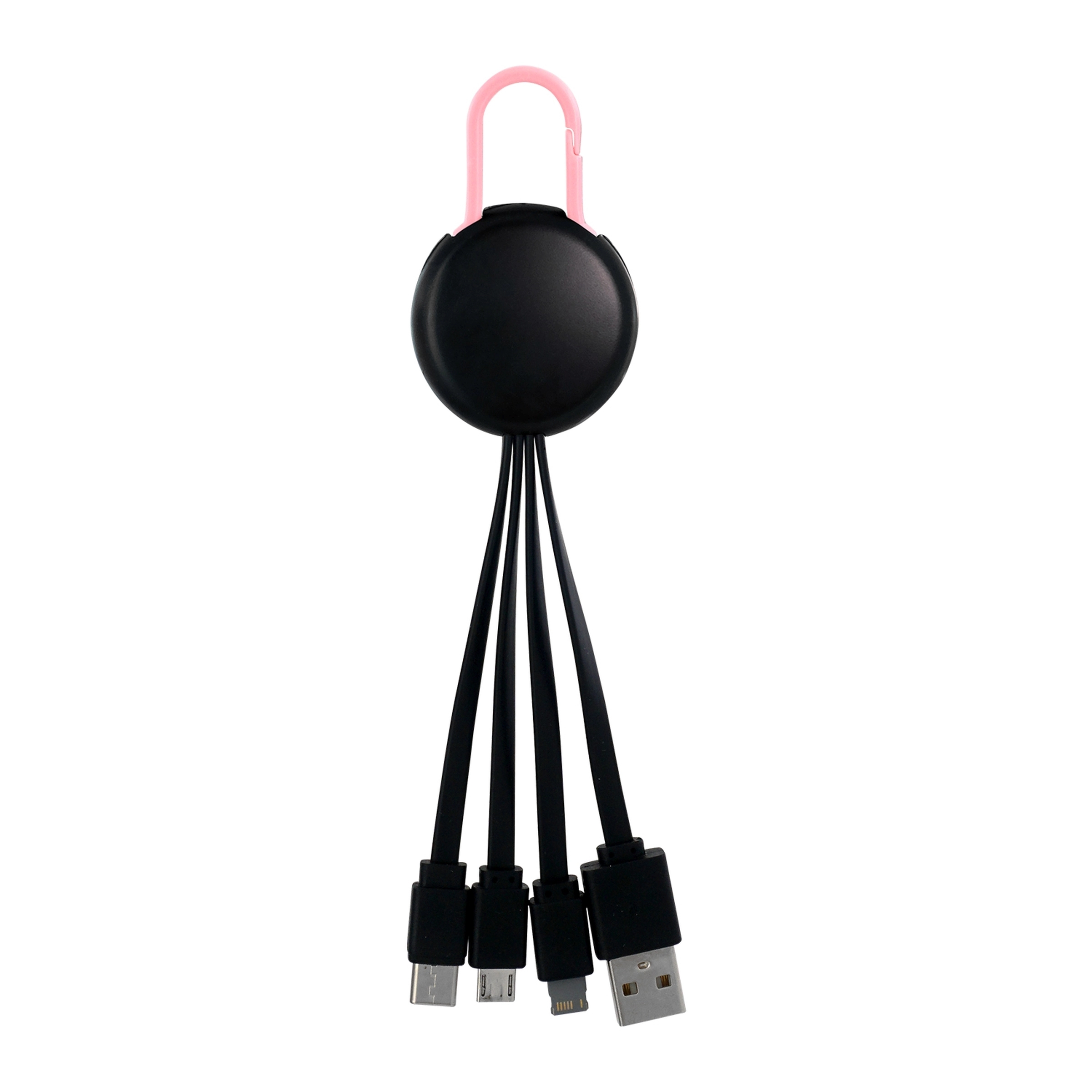 BLACK COLORFUL CLIP 3 IN 1 CHARGING CABLE 36