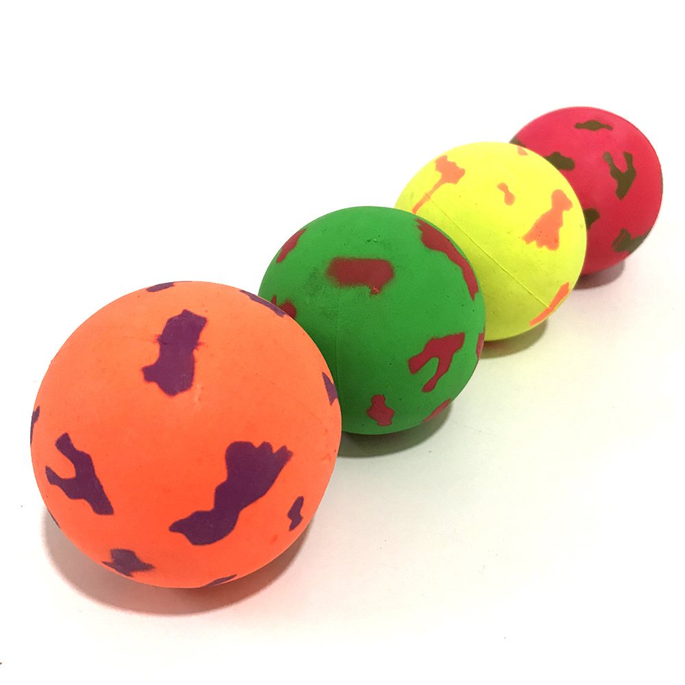 Patches Pattern Fluorescent Rubber Dog Ball 4