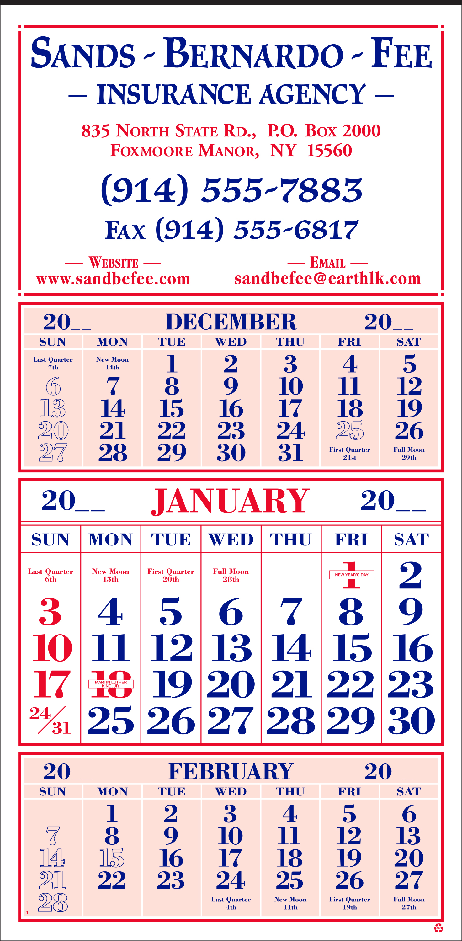 Style 117 12-Sheet Calendar 1