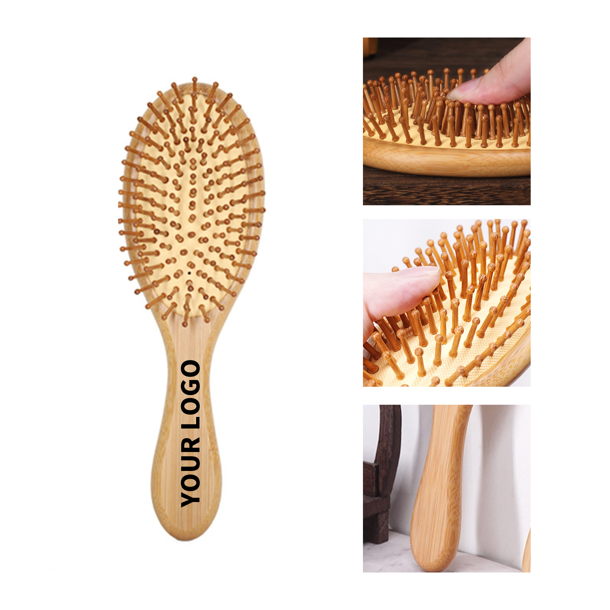 Bamboo Air Cushion Detangle Comb With Massage Pin 2