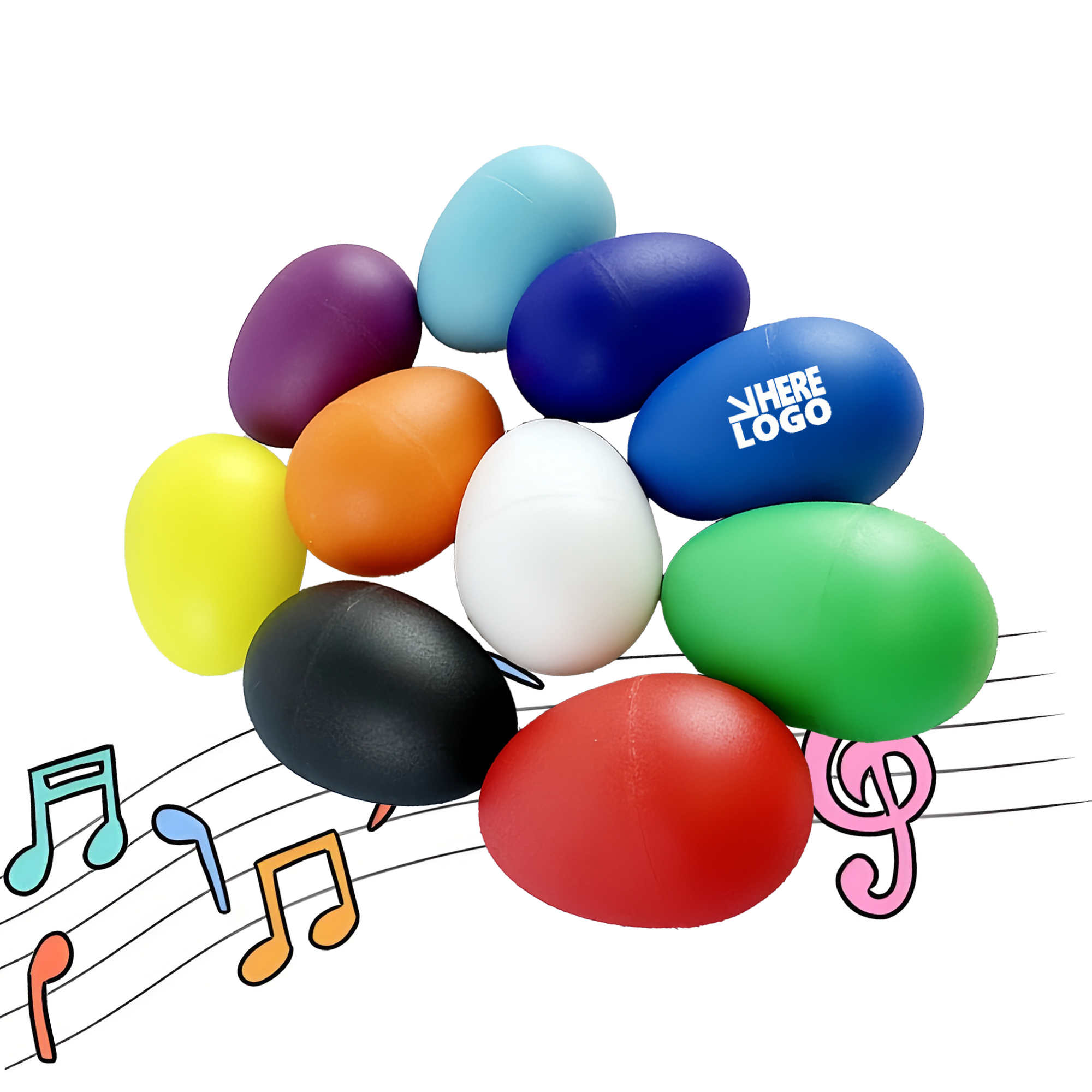 Colorful Plastic Music Eggs 2