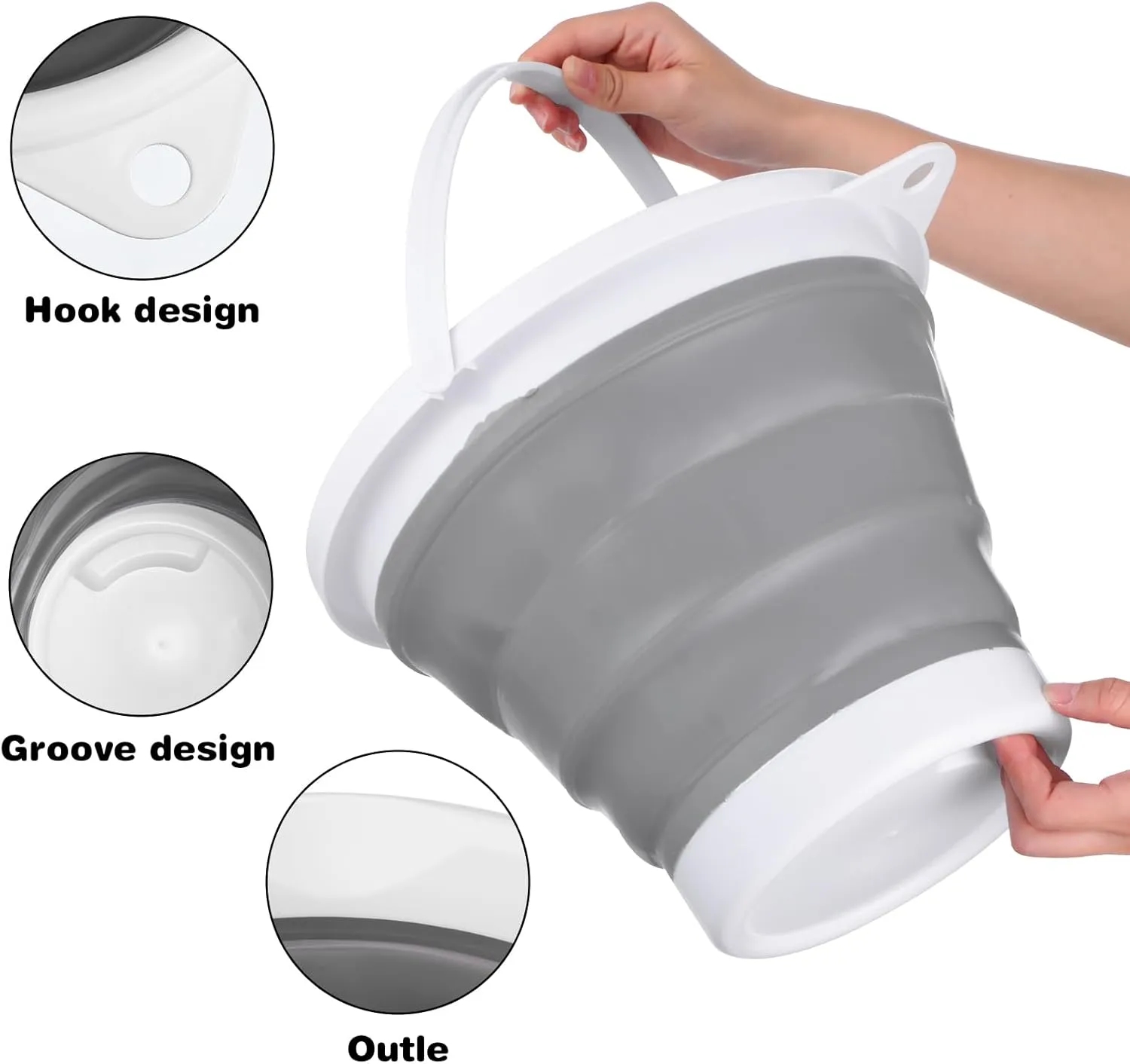 Collapsible Water Bucket Pail 4