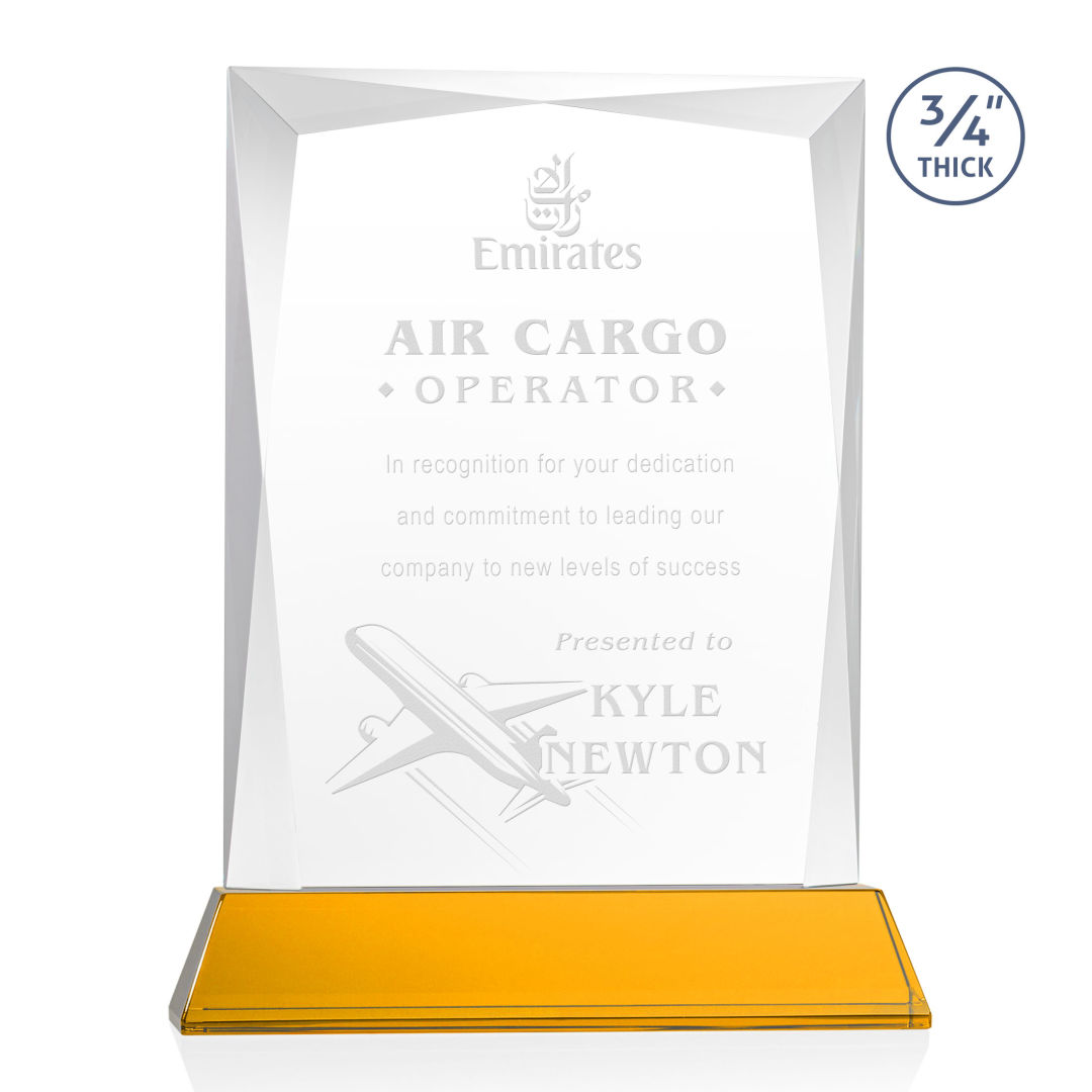 Messina Award on Newhaven Base - Amber