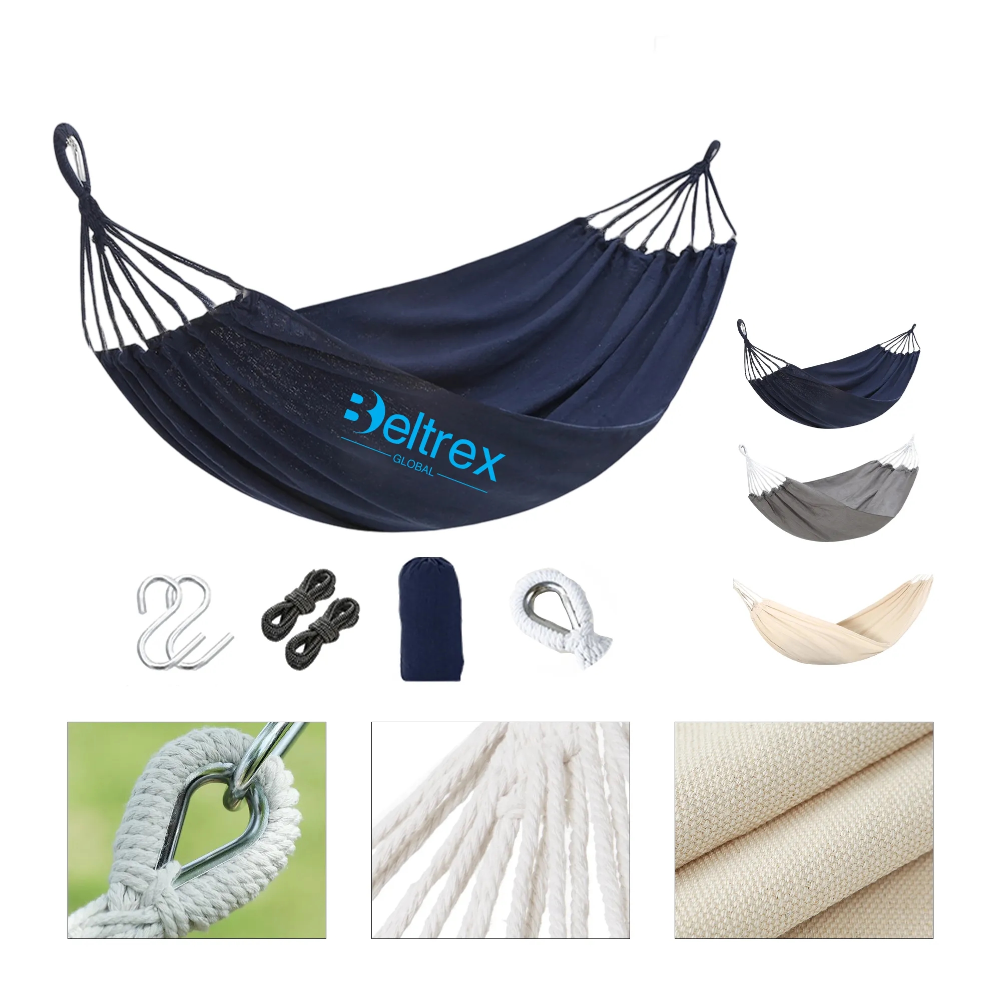 MOQ 50 Canvas Camping Hammock 7