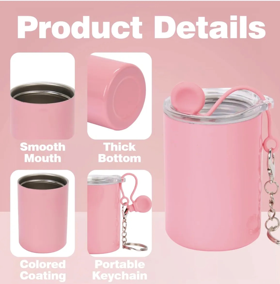 Mini Tumbler Shot Glass with Straw, Lids, Birthday Gifts 2