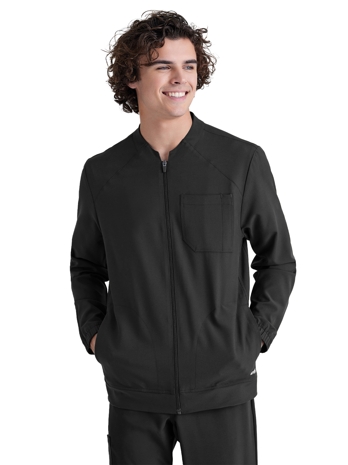 Grey's Anatomy Evolve Stretch - Men's Three-Pocket Cycle Warm Up Scrub Jacket 10