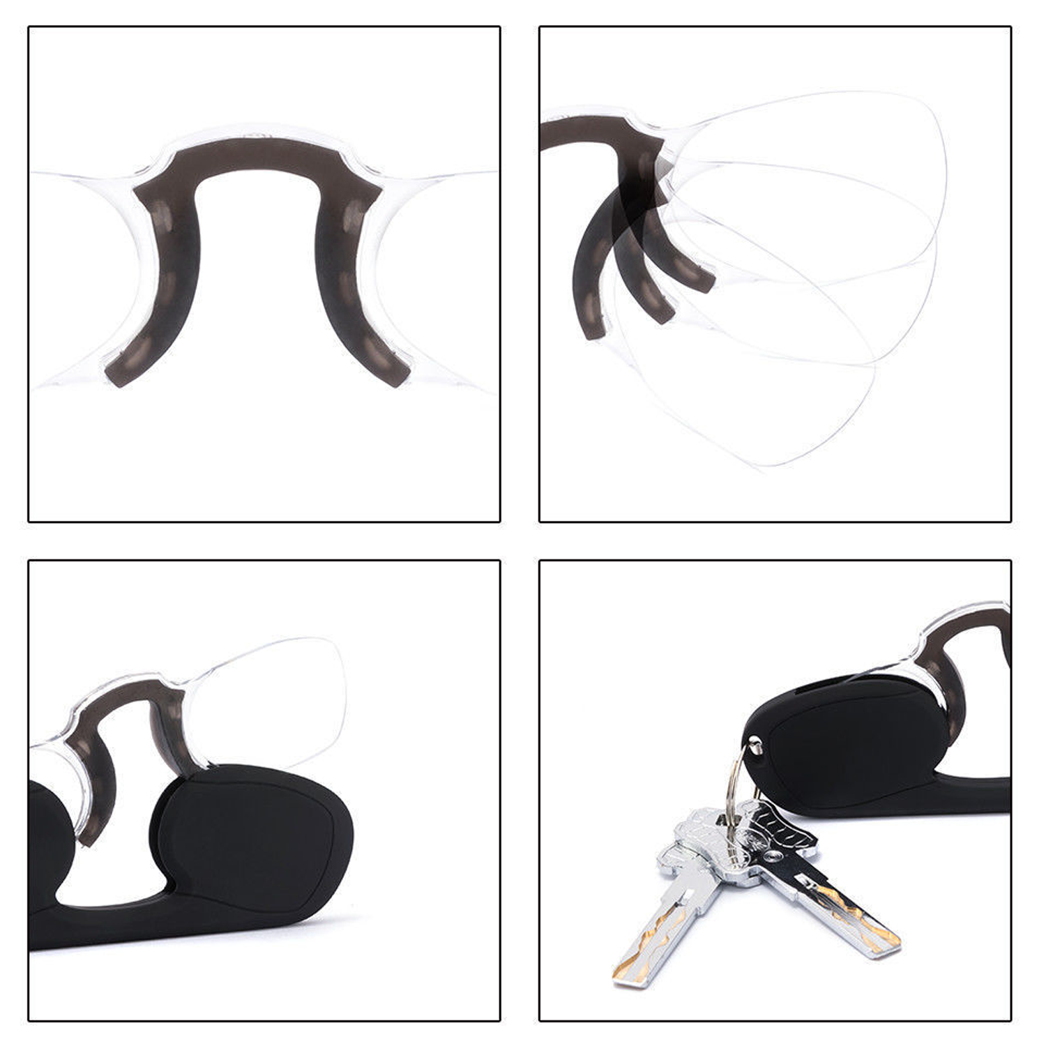 Pinch nose silicone reading glasses 3