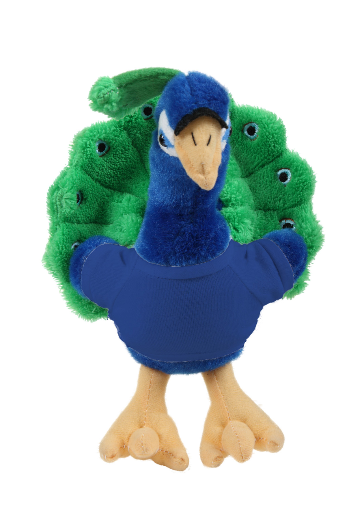 Soft Plush Sitting Peacock wearing a T-Shirt 12