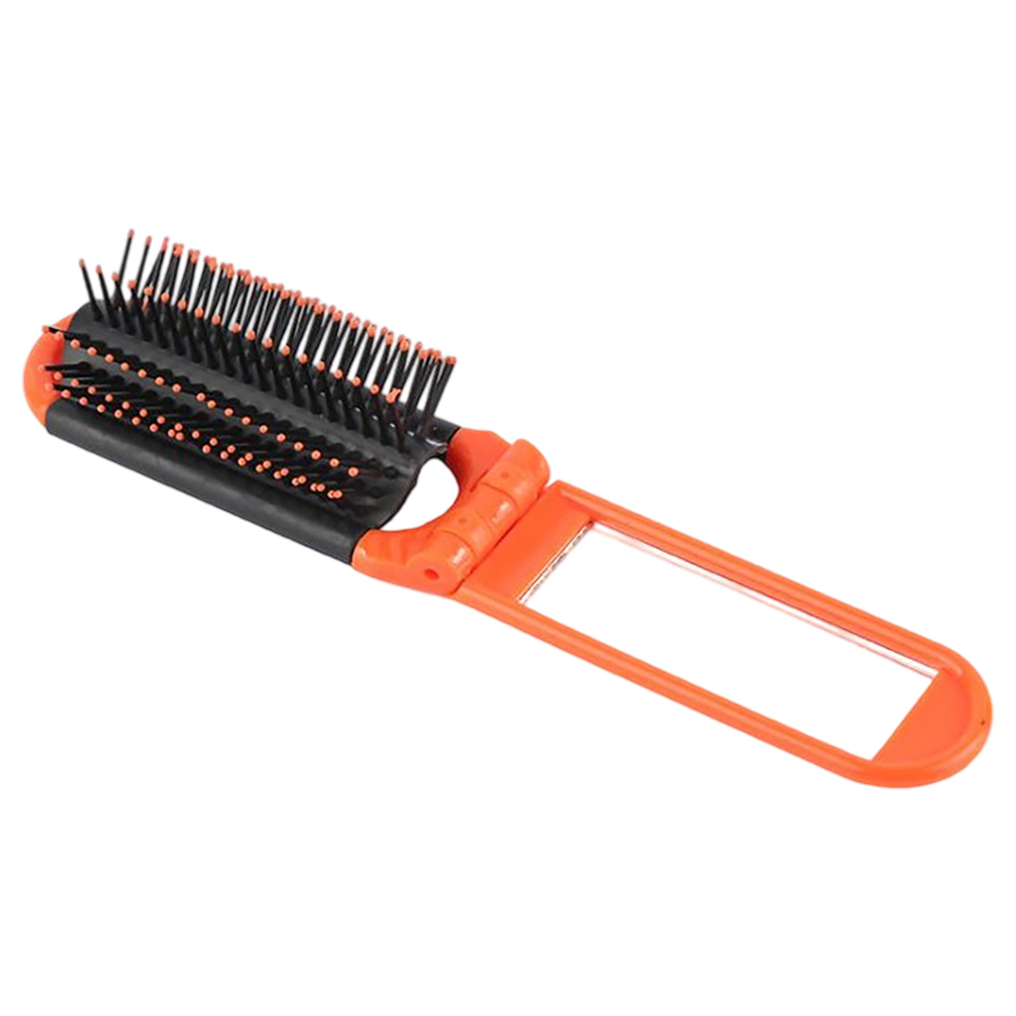 Folding Travel Hair Brush With Built In Mirror 4.3" x 1.5" x 1.2" 7