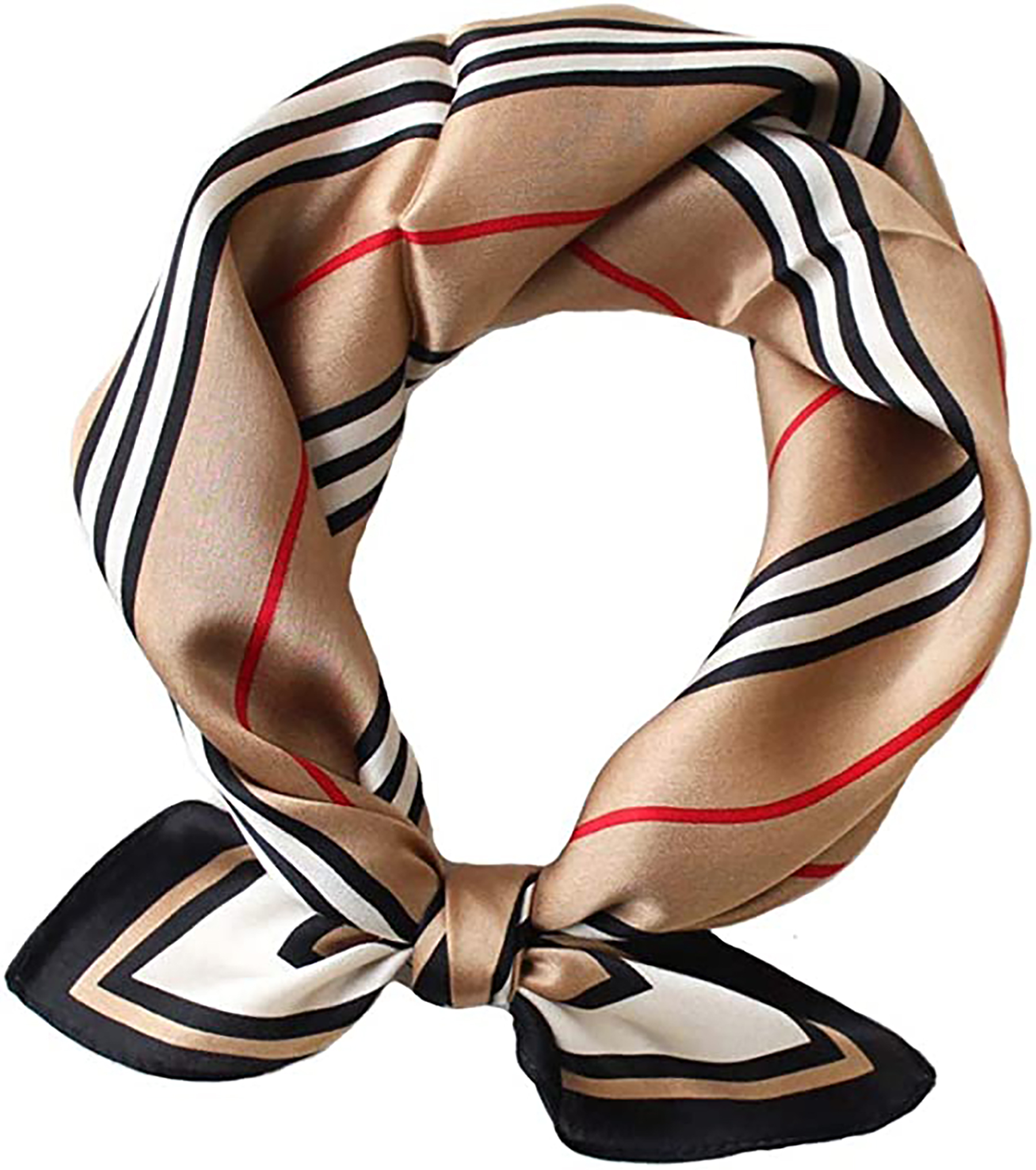 Double Printed Reversible Mulberry Square Silk Scarf 1