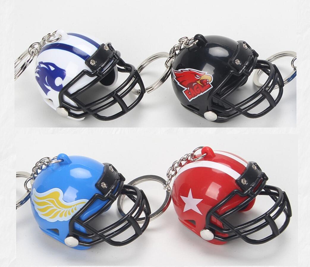 Plastic Mini Football Helmet Keychain 3
