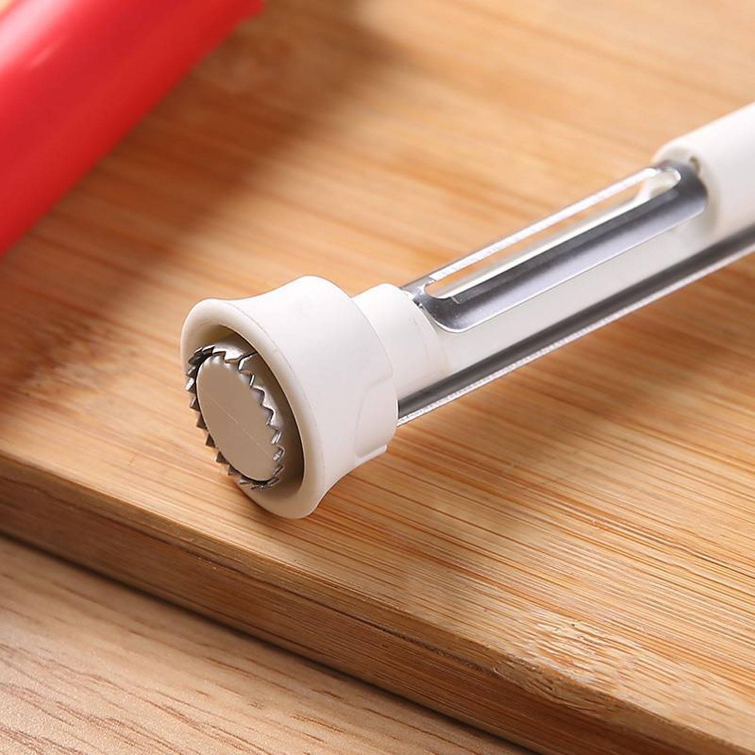 2 in 1 Ergonomic Stainless Steel Fruit Corer Peeler 1
