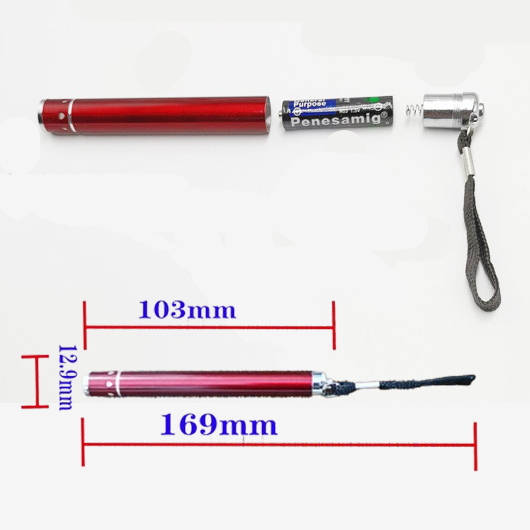 Portable Long Aluminum Tube LED Flashlight 5