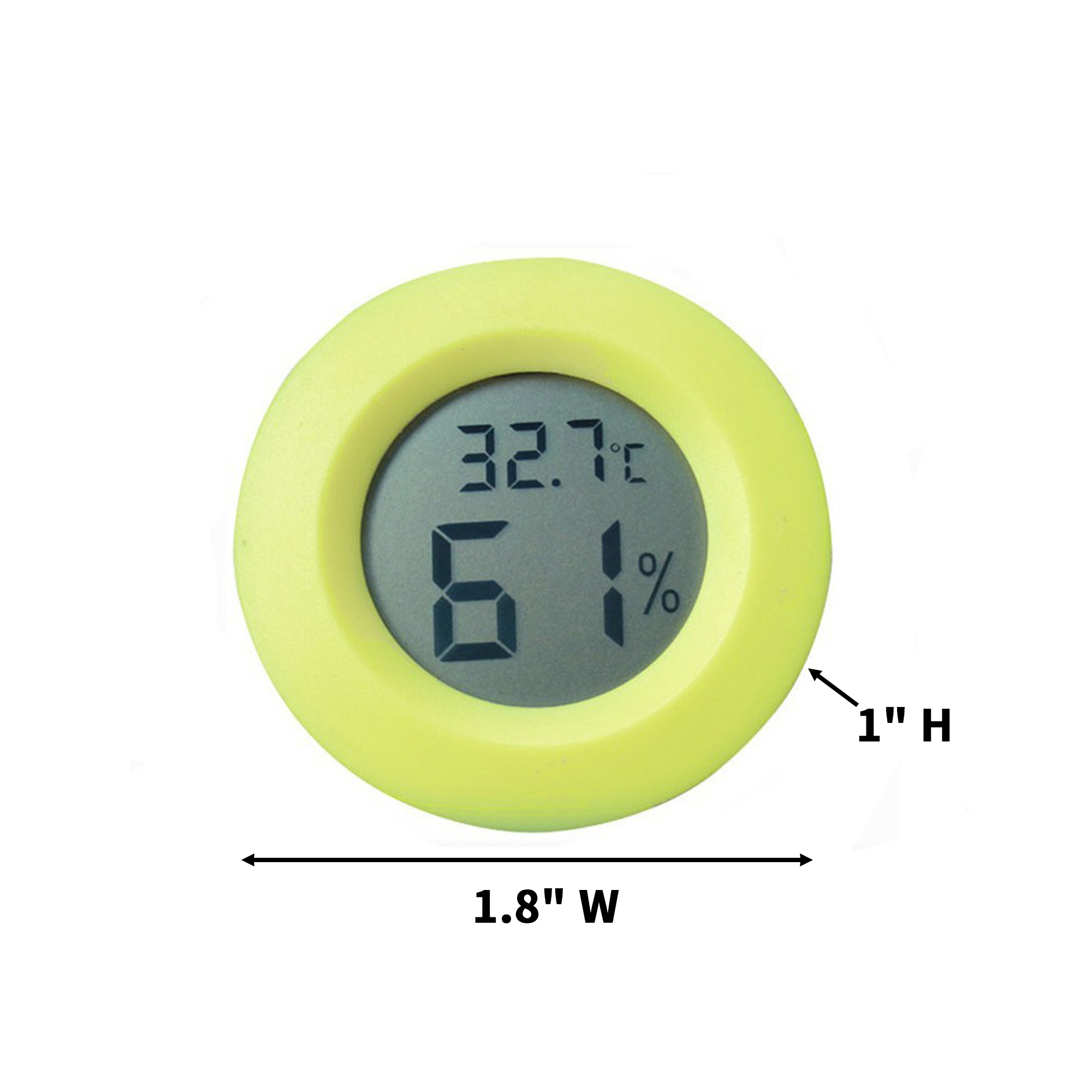Mini Digital Hygrometer Thermometer 1.8" Length X 1.8" Width X 1" Height 4