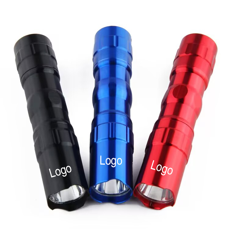 Mini LED Metal Flashlight With Battery 2
