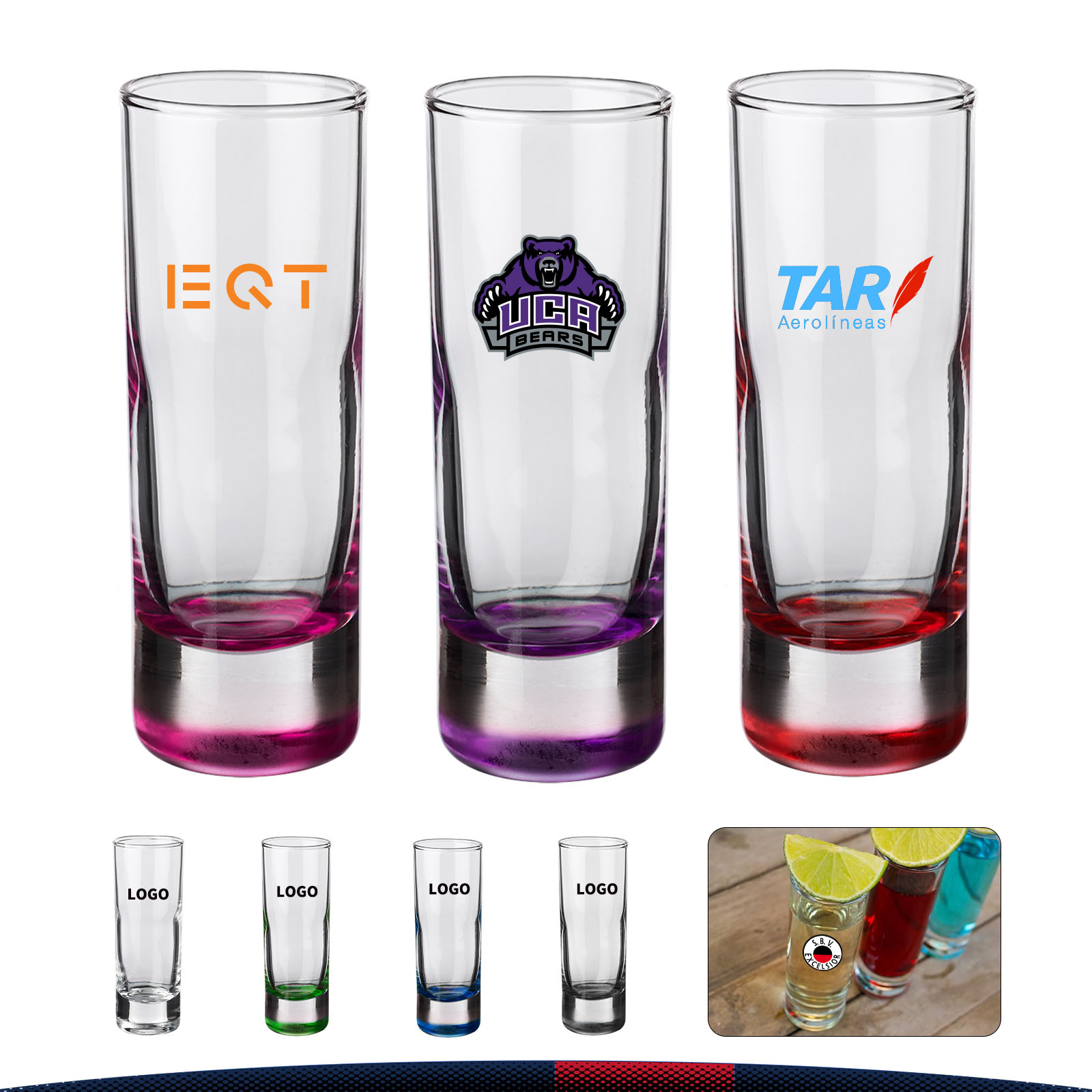 2 oz. Clear Smooth Water Glasses 6